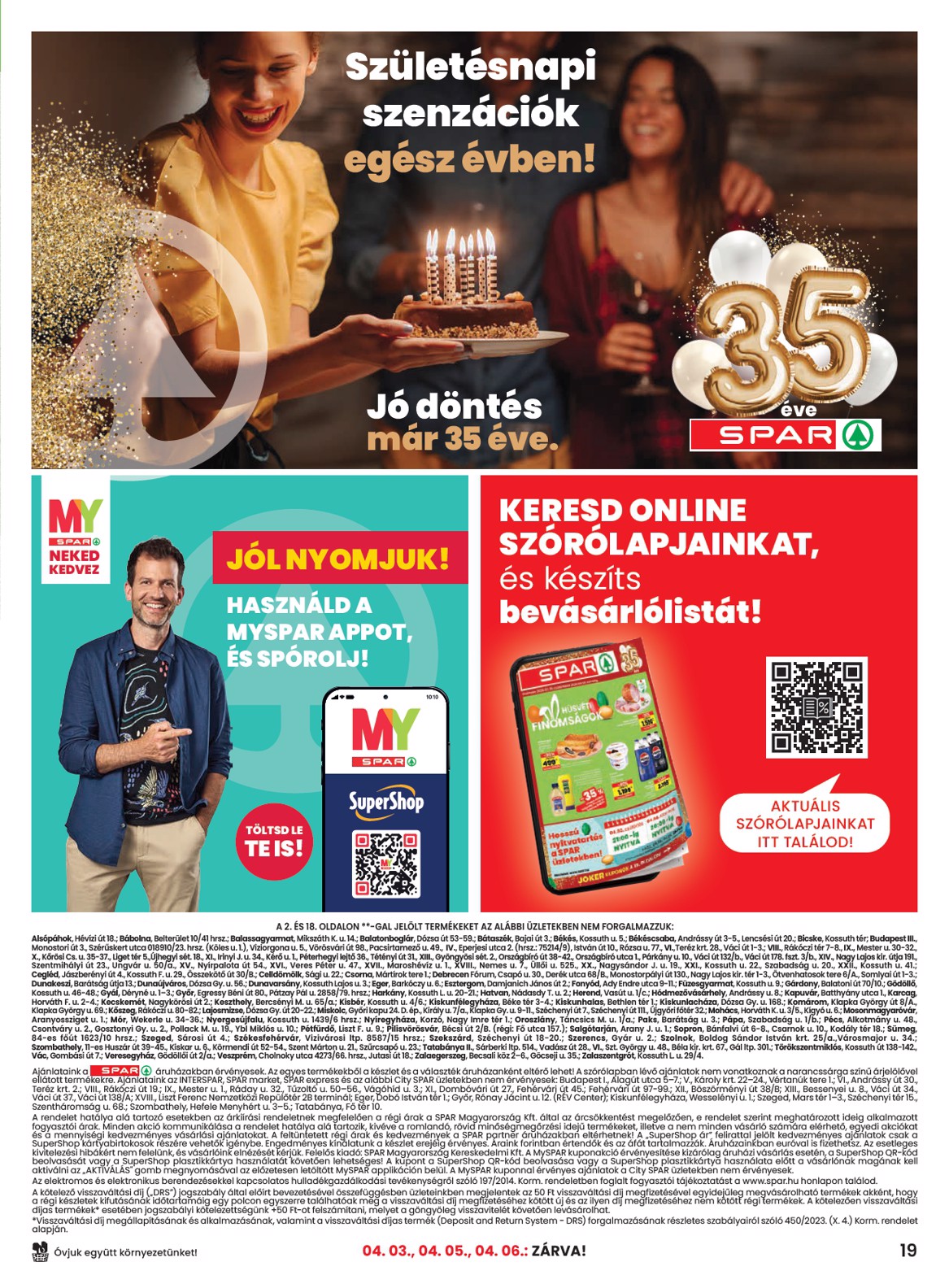 spar - SPAR akciós újság, érvényes 2026.03.26. - 2026.04.08. - page: 19
