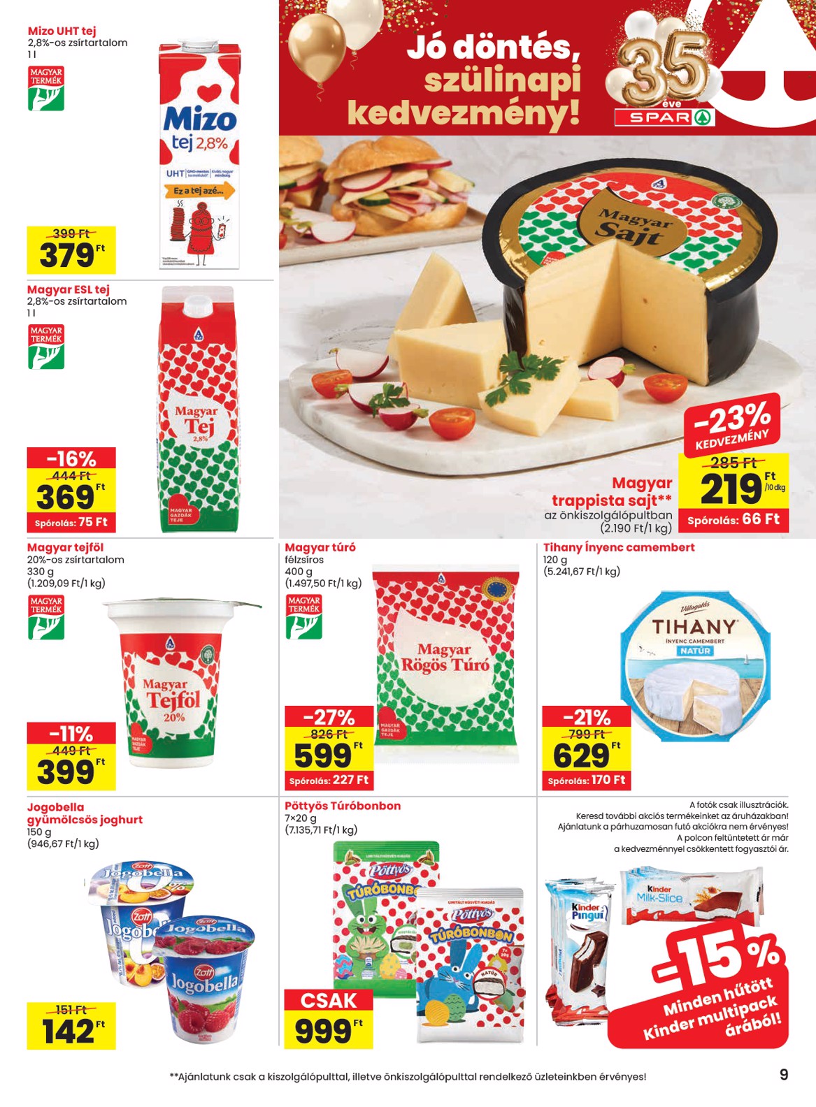 spar - SPAR akciós újság, érvényes 2026.03.26. - 2026.04.08. - page: 9