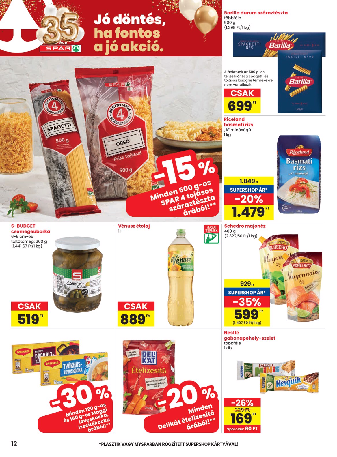 spar - SPAR akciós újság, érvényes 2026.03.26. - 2026.04.08. - page: 12