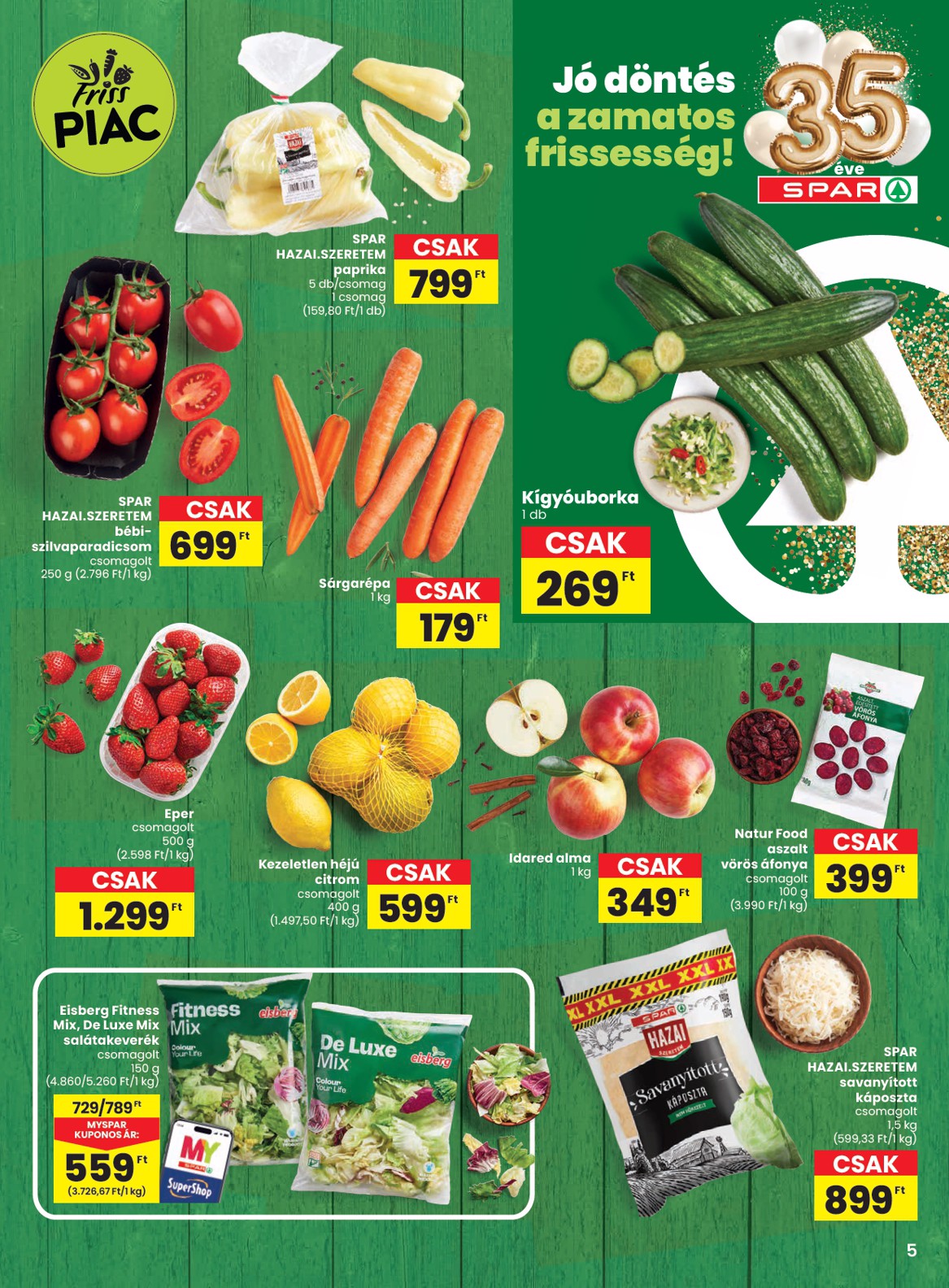 spar - SPAR akciós újság, érvényes 2026.03.26. - 2026.04.08. - page: 5