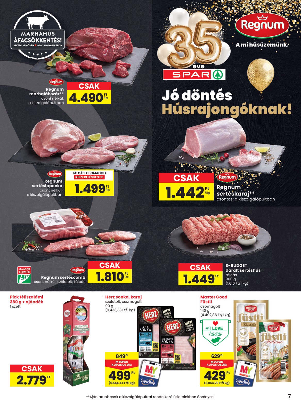 spar - SPAR akciós újság, érvényes 2026.03.26. - 2026.04.08. - page: 7