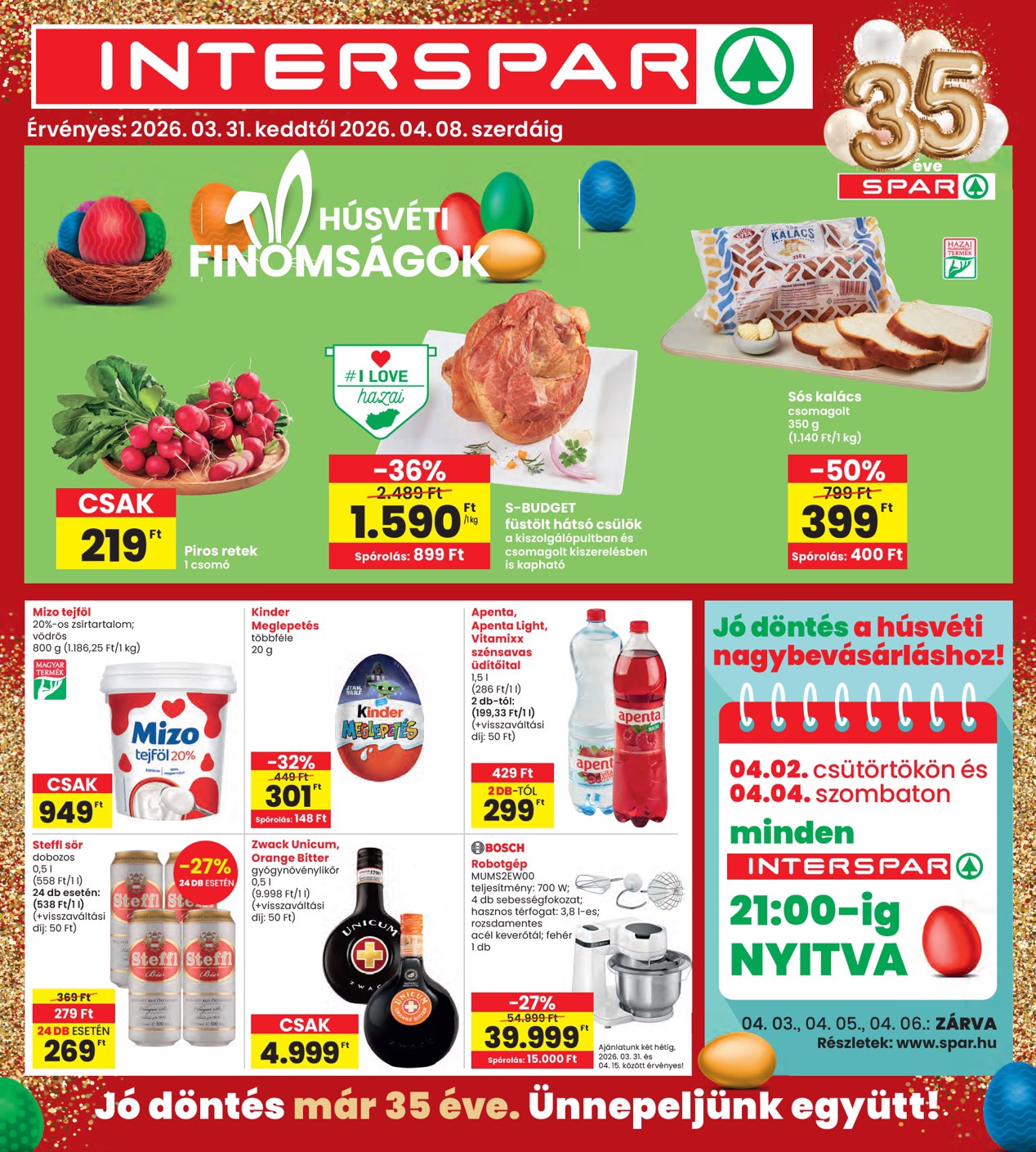 spar - INTERSPAR akciós újság, érvényes 2026.03.31. - 2026.04.08.