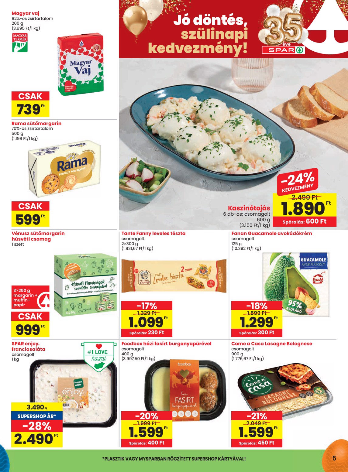 spar - SPAR akciós újság, érvényes 2026.03.31. - 2026.04.08. - page: 5