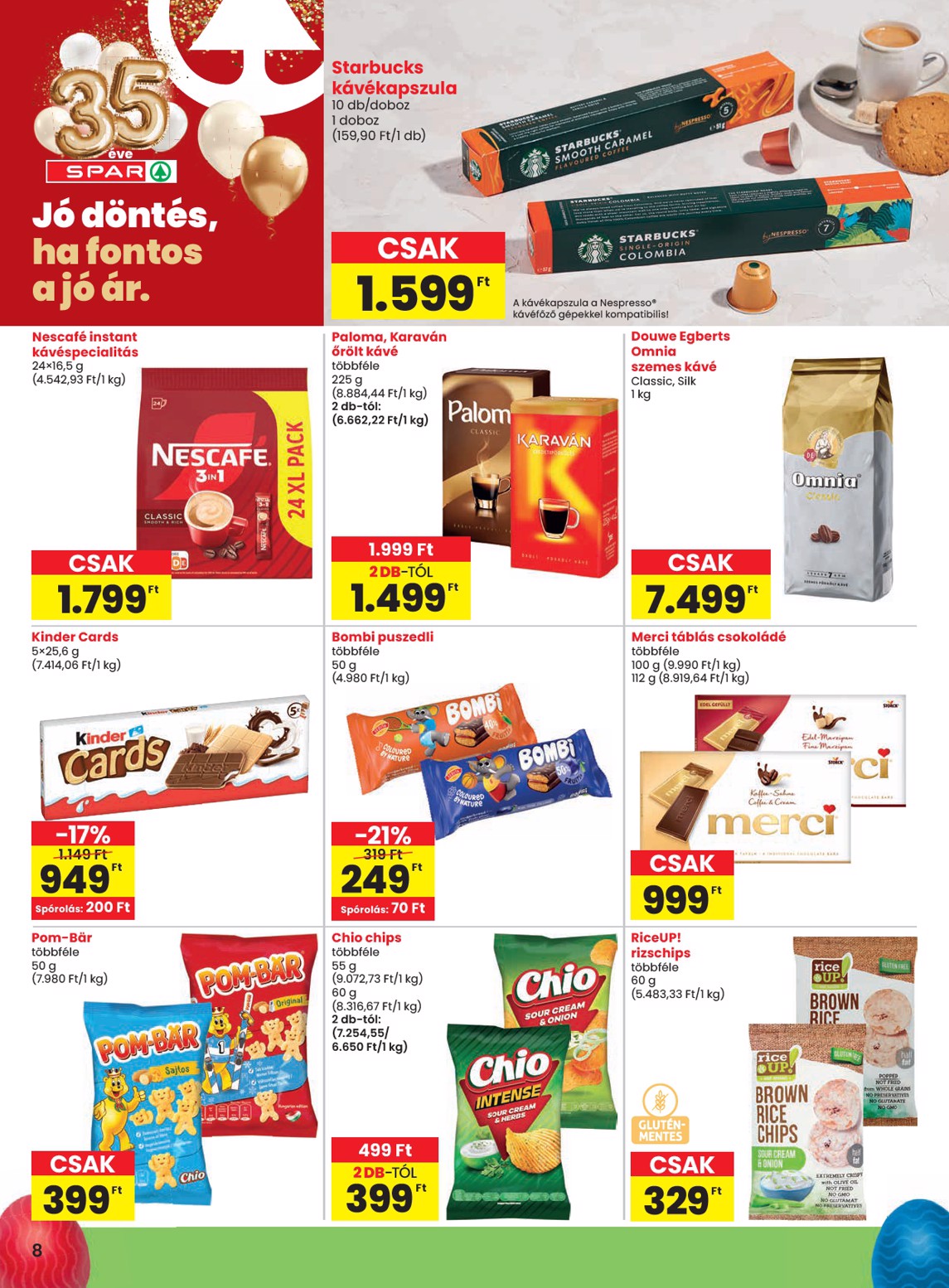 spar - SPAR akciós újság, érvényes 2026.03.31. - 2026.04.08. - page: 8