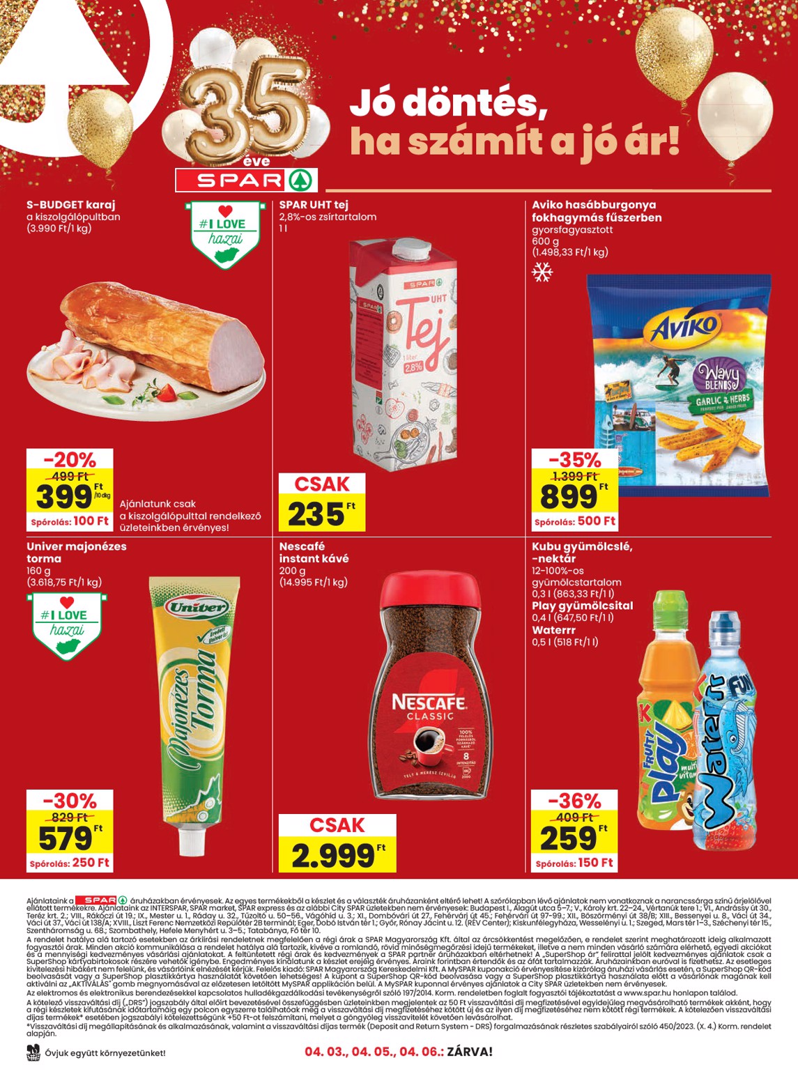 spar - SPAR akciós újság, érvényes 2026.03.31. - 2026.04.08. - page: 12