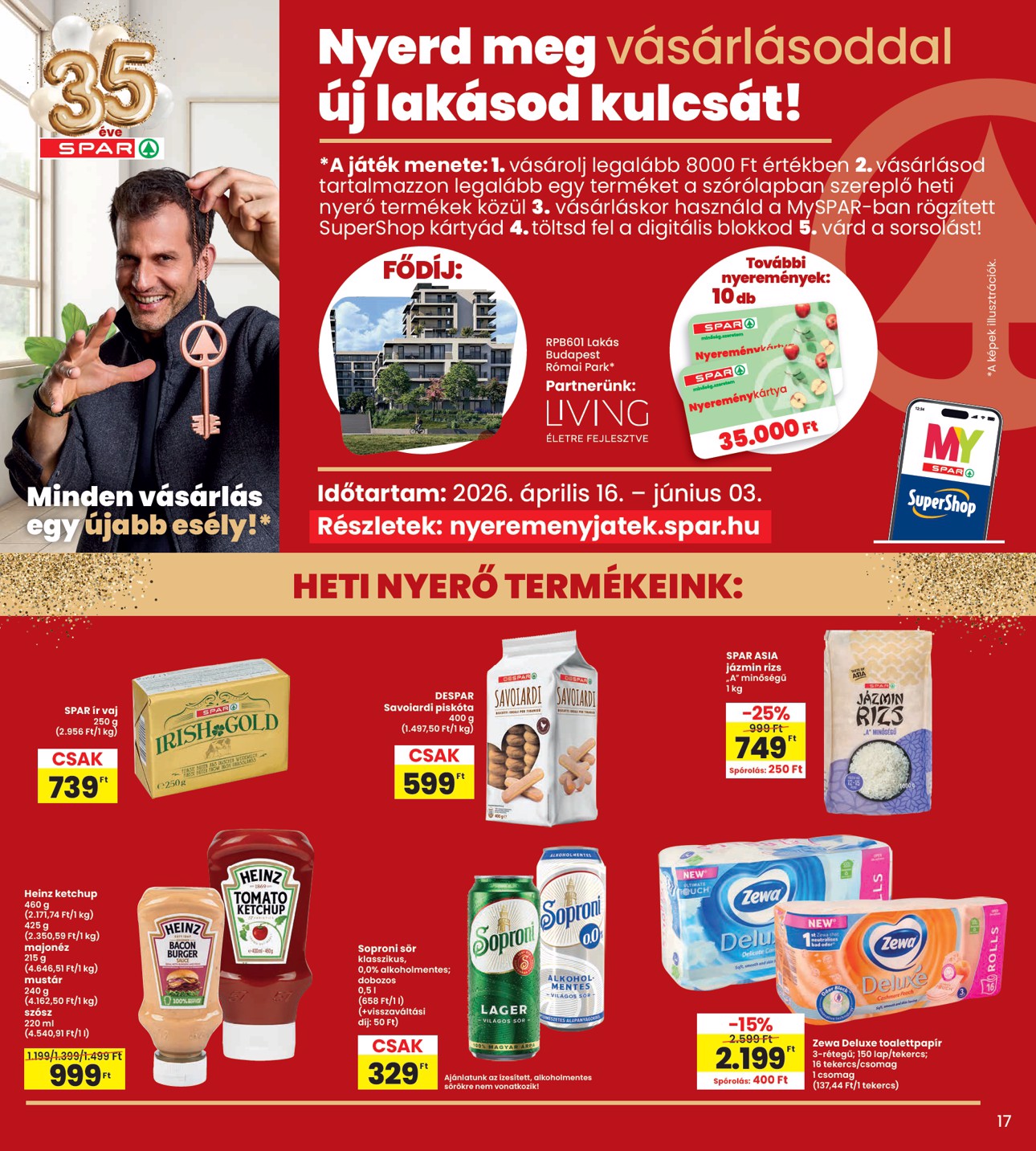spar - INTERSPAR hirdetmény a következő hétre csütörtöktől 2026.04.16.-tól szerdától 2026.04.22.-ig - page: 17