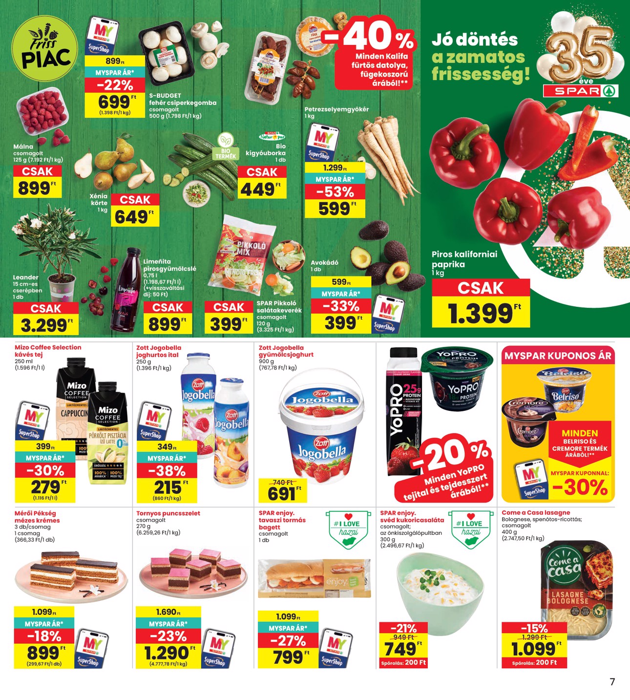 spar - INTERSPAR hirdetmény a következő hétre csütörtöktől 2026.04.16.-tól szerdától 2026.04.22.-ig - page: 7