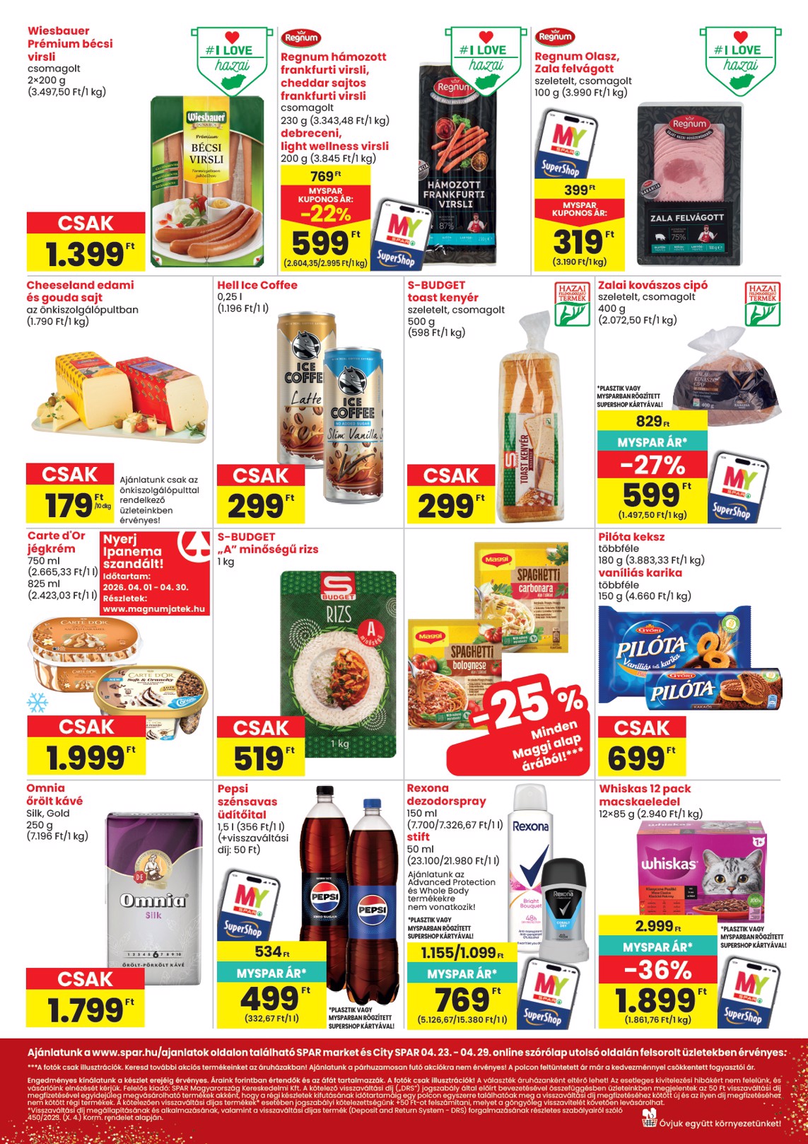 spar - SPAR - Market, City hirdetmény a következő hétre csütörtöktől 2026.04.23.-tól szerdától 2026.04.29.-ig - page: 2