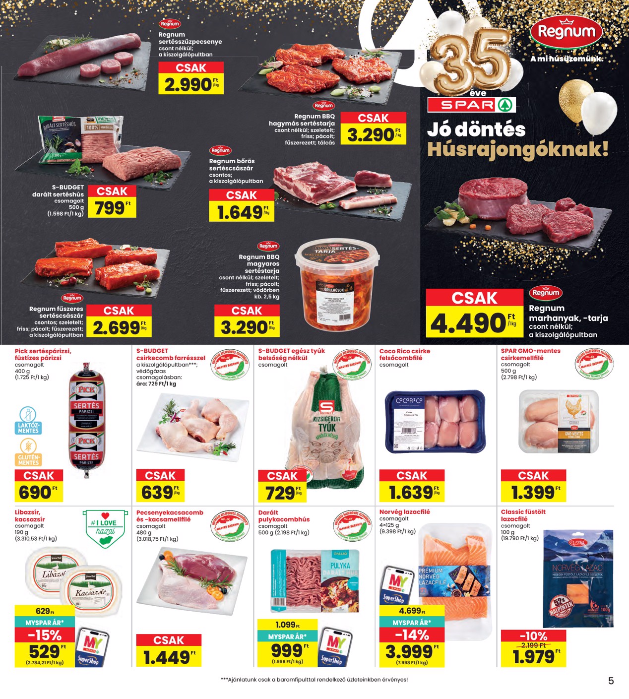 spar - INTERSPAR hirdetmény a következő hétre csütörtöktől 2026.04.23.-tól szerdától 2026.04.29.-ig - page: 5