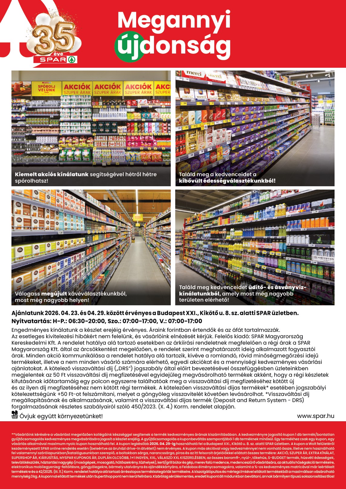 spar - SPAR - Bp XXI., Kikötő u üzlet megújulás hirdetmény a következő hétre csütörtöktől 2026.04.23.-tól szerdától 2026.04.29.-ig - page: 2