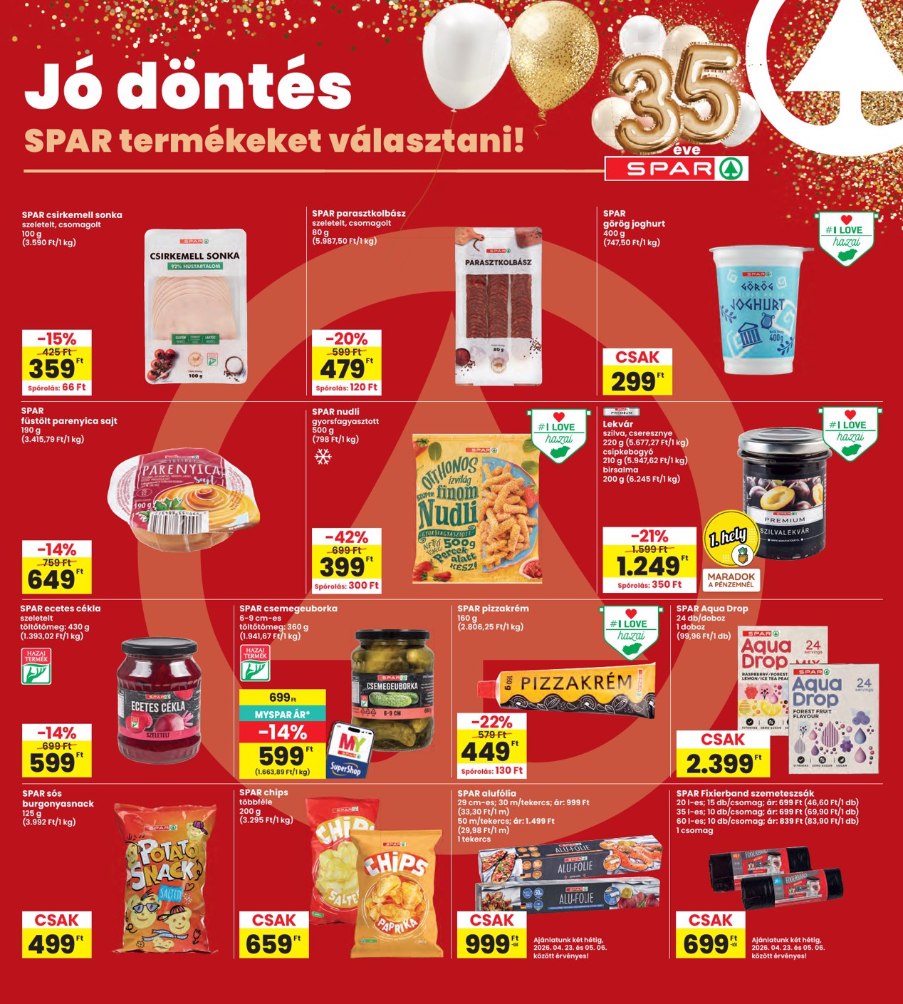spar - Aktuális INTERSPAR szórólap érvényes csütörtöktől 2026.04.23.-től szerdától 2026.04.29.-ig - page: 19
