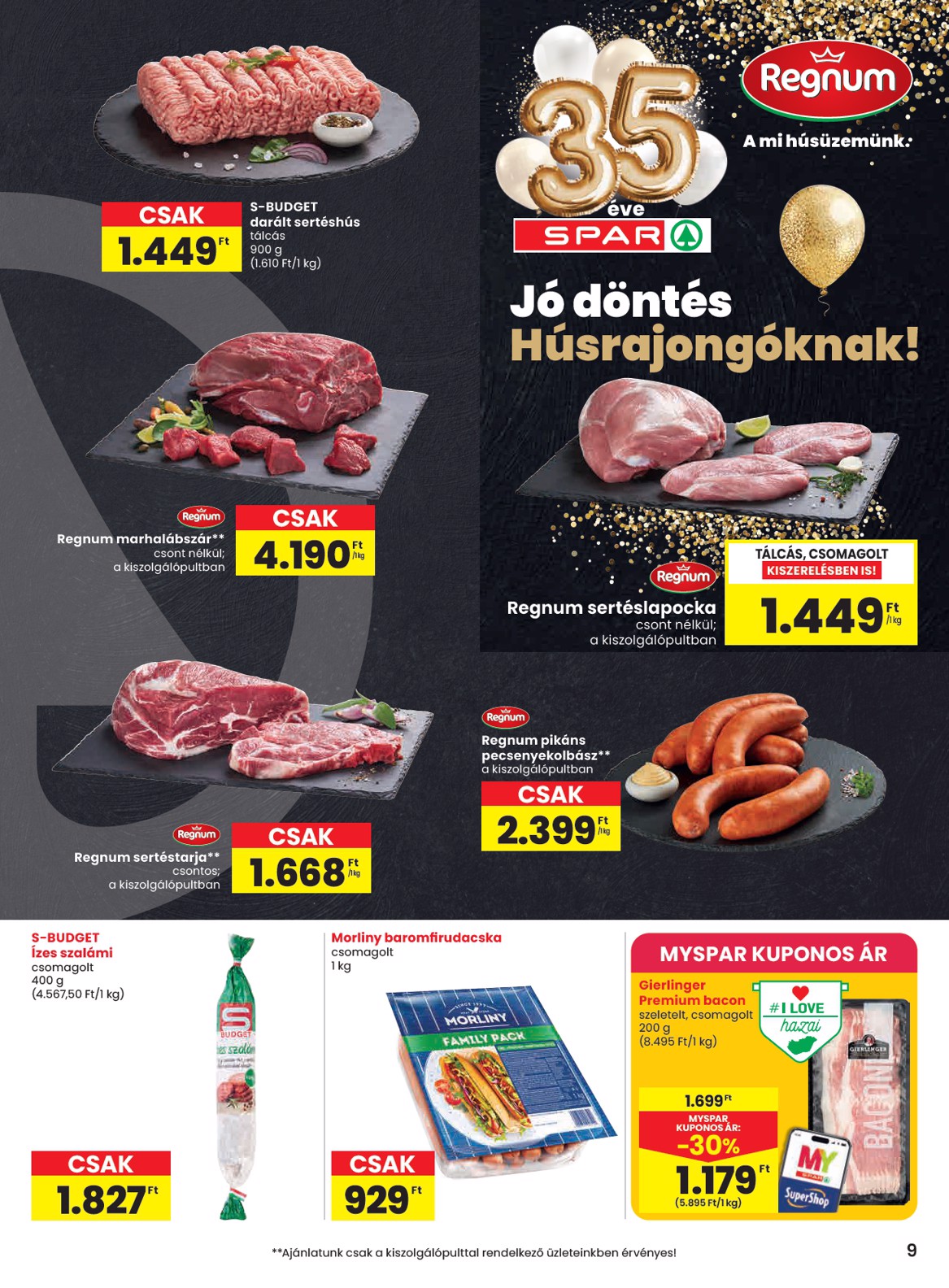 spar - SPAR hirdetmény a következő hétre csütörtöktől 2026.04.30.-tól szerdától 2026.05.06.-ig - page: 9
