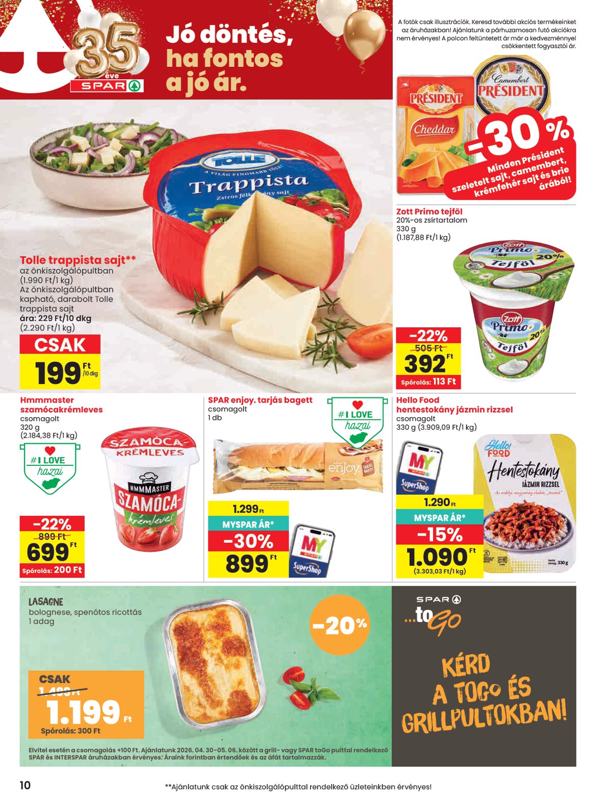 spar - SPAR hirdetmény a következő hétre csütörtöktől 2026.04.30.-tól szerdától 2026.05.06.-ig - page: 10