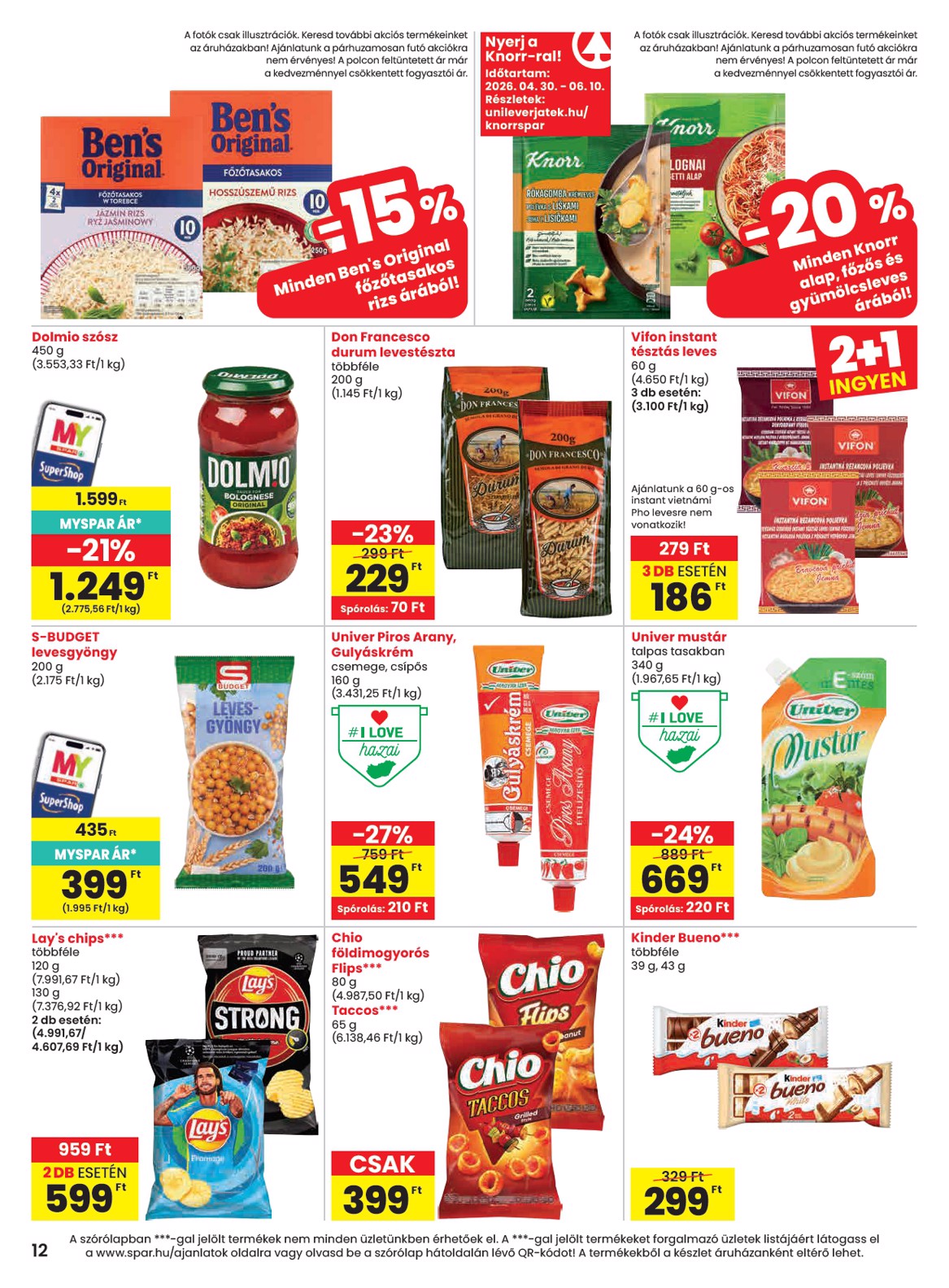 spar - SPAR hirdetmény a következő hétre csütörtöktől 2026.04.30.-tól szerdától 2026.05.06.-ig - page: 12