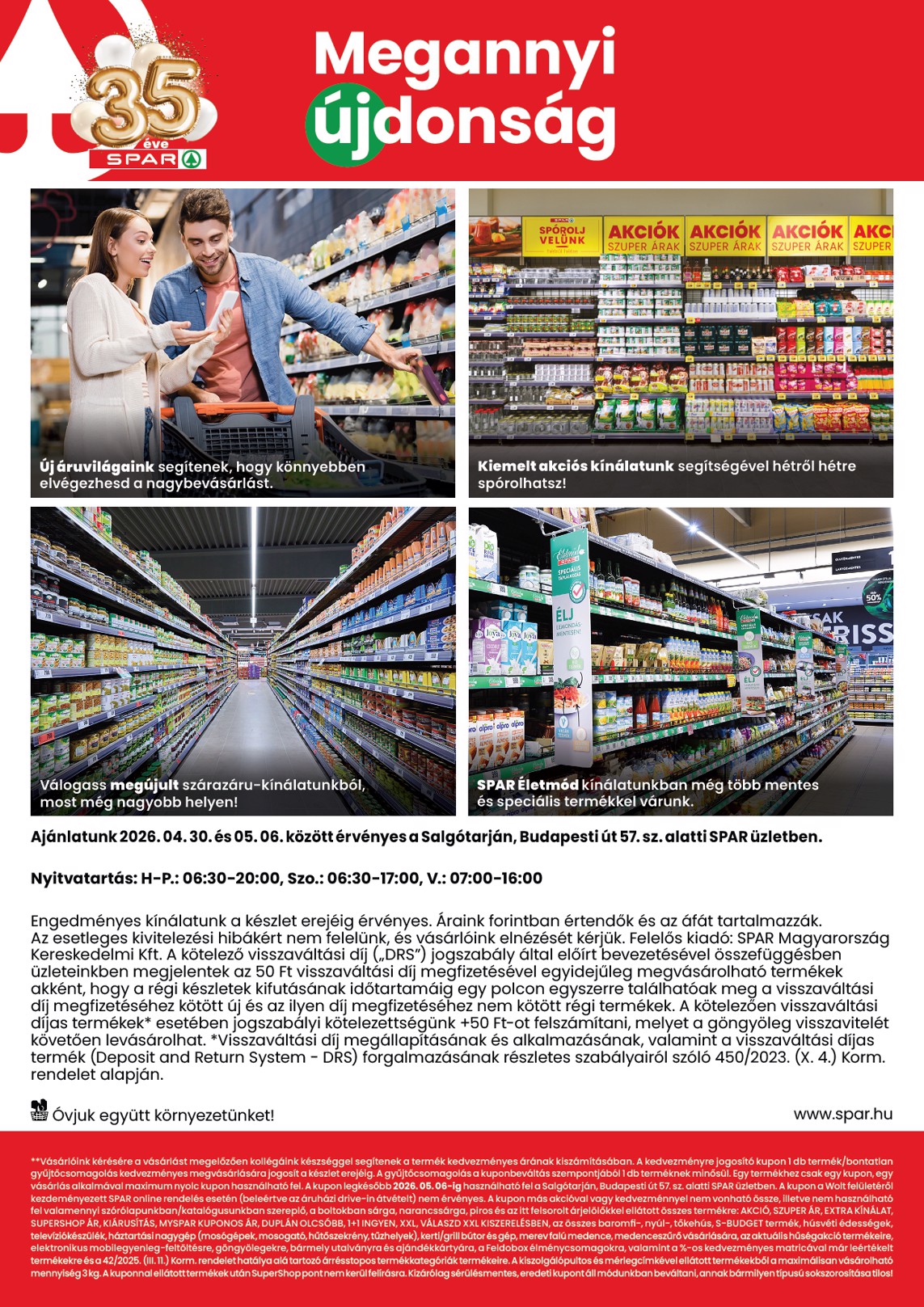 spar - SPAR - Salgótarján Budapesti út üzlet megújulás hirdetmény a következő hétre csütörtöktől 2026.04.30.-tól szerdától 2026.05.06.-ig - page: 2