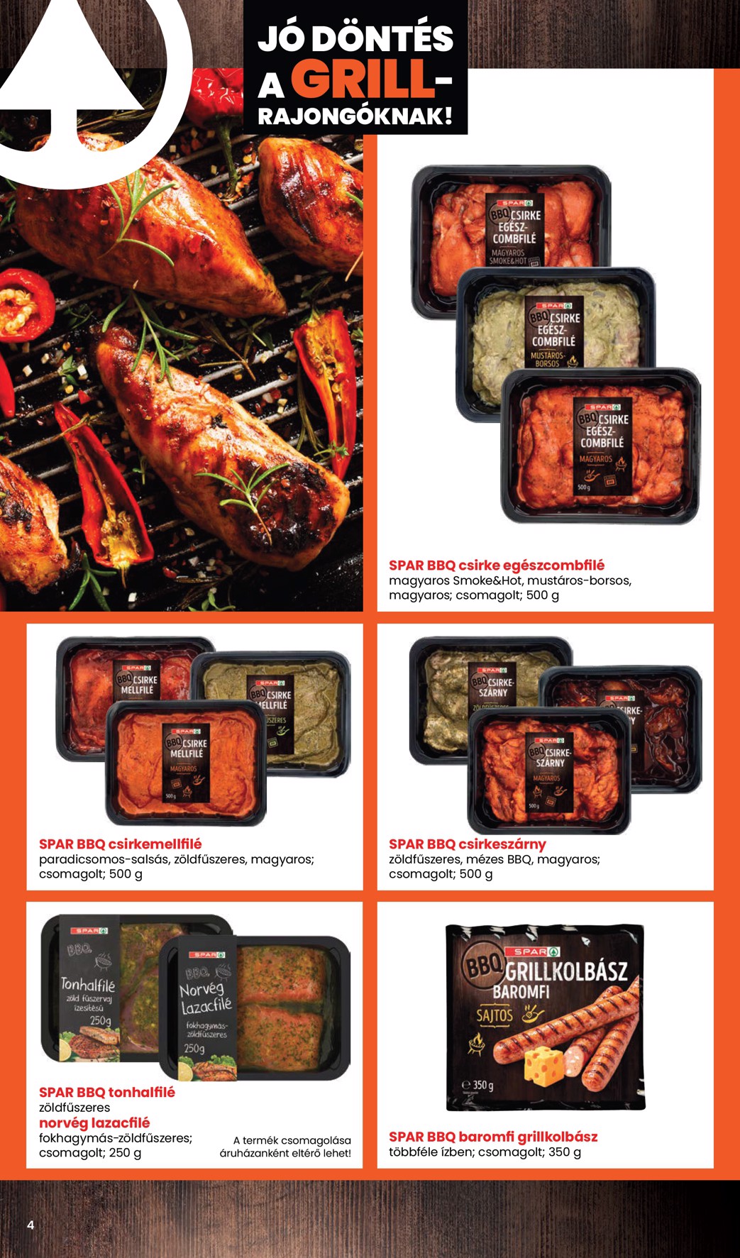 spar - Aktuális SPAR - Grill katalógus szórólap érvényes csütörtöktől 2026.04.30.-től vasárnaptól 2026.05.31.-ig - page: 4