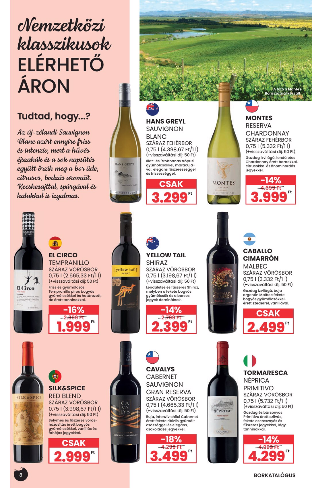 spar - Aktuális SPAR - Tavaszi borkatalógus szórólap érvényes szerdától 2026.04.29.-től szerdától 2026.05.27.-ig - page: 8