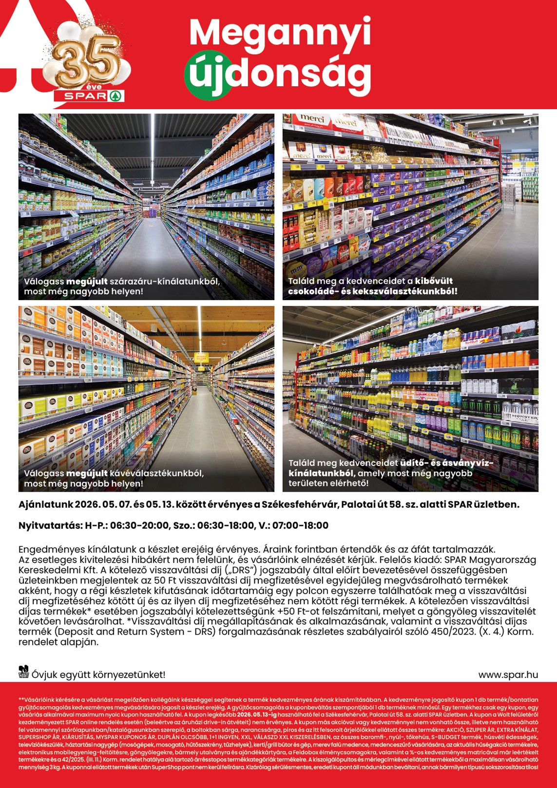 spar - SPAR - Székesfehérvár üzlet megújulás hirdetmény a következő hétre csütörtöktől 2026.05.07.-tól szerdától 2026.05.13.-ig - page: 2