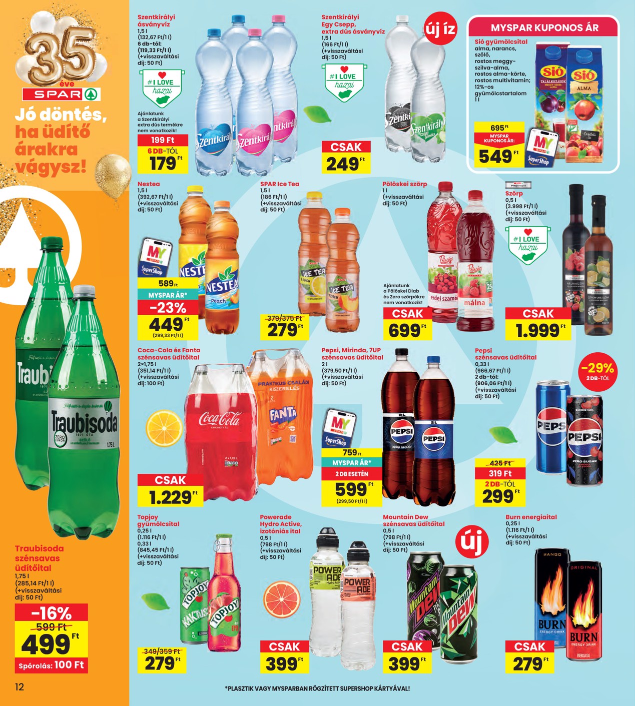 spar - INTERSPAR hirdetmény a következő hétre csütörtöktől 2026.05.07.-tól szerdától 2026.05.13.-ig - page: 12
