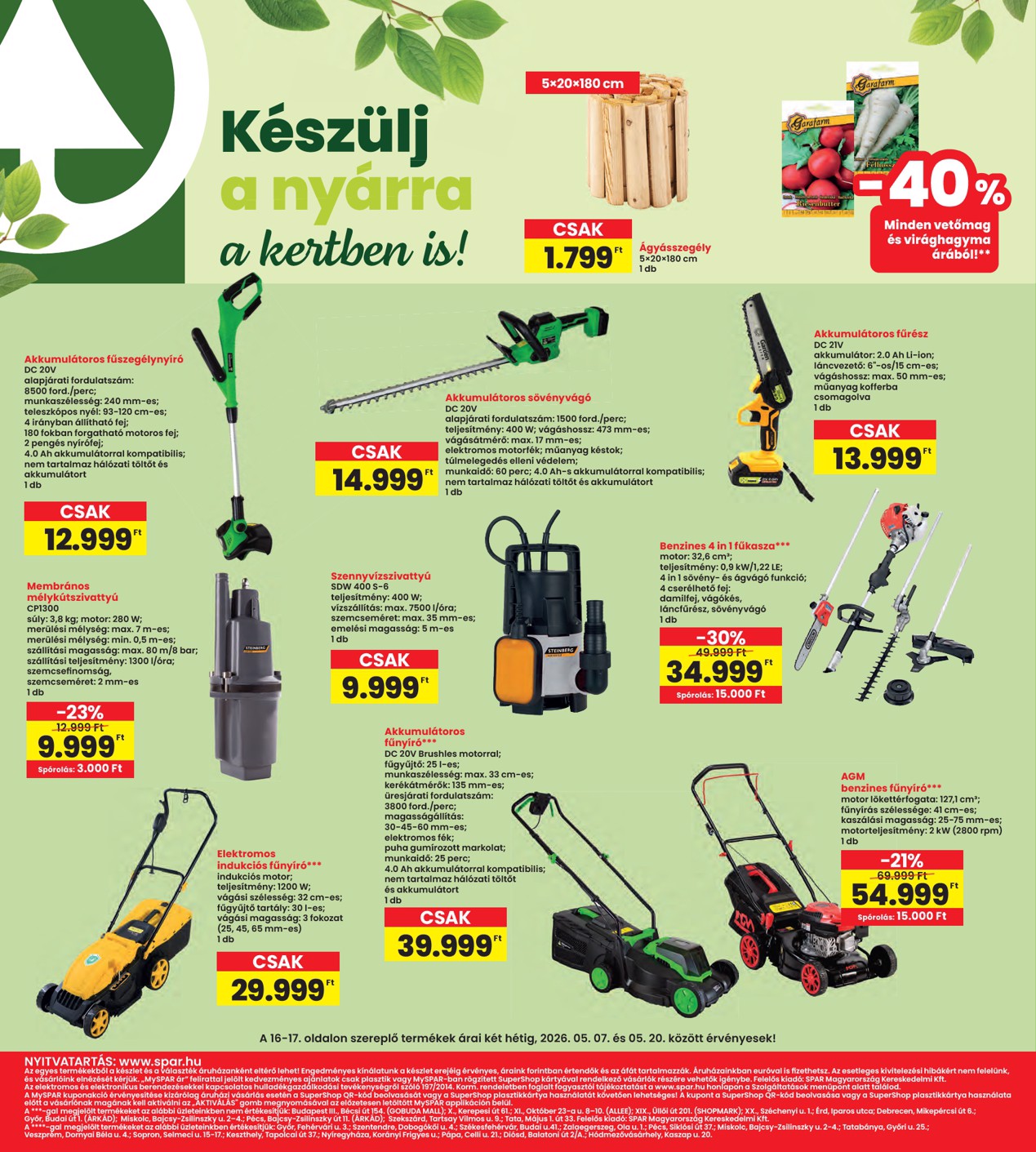 spar - INTERSPAR hirdetmény a következő hétre csütörtöktől 2026.05.07.-tól szerdától 2026.05.13.-ig - page: 16