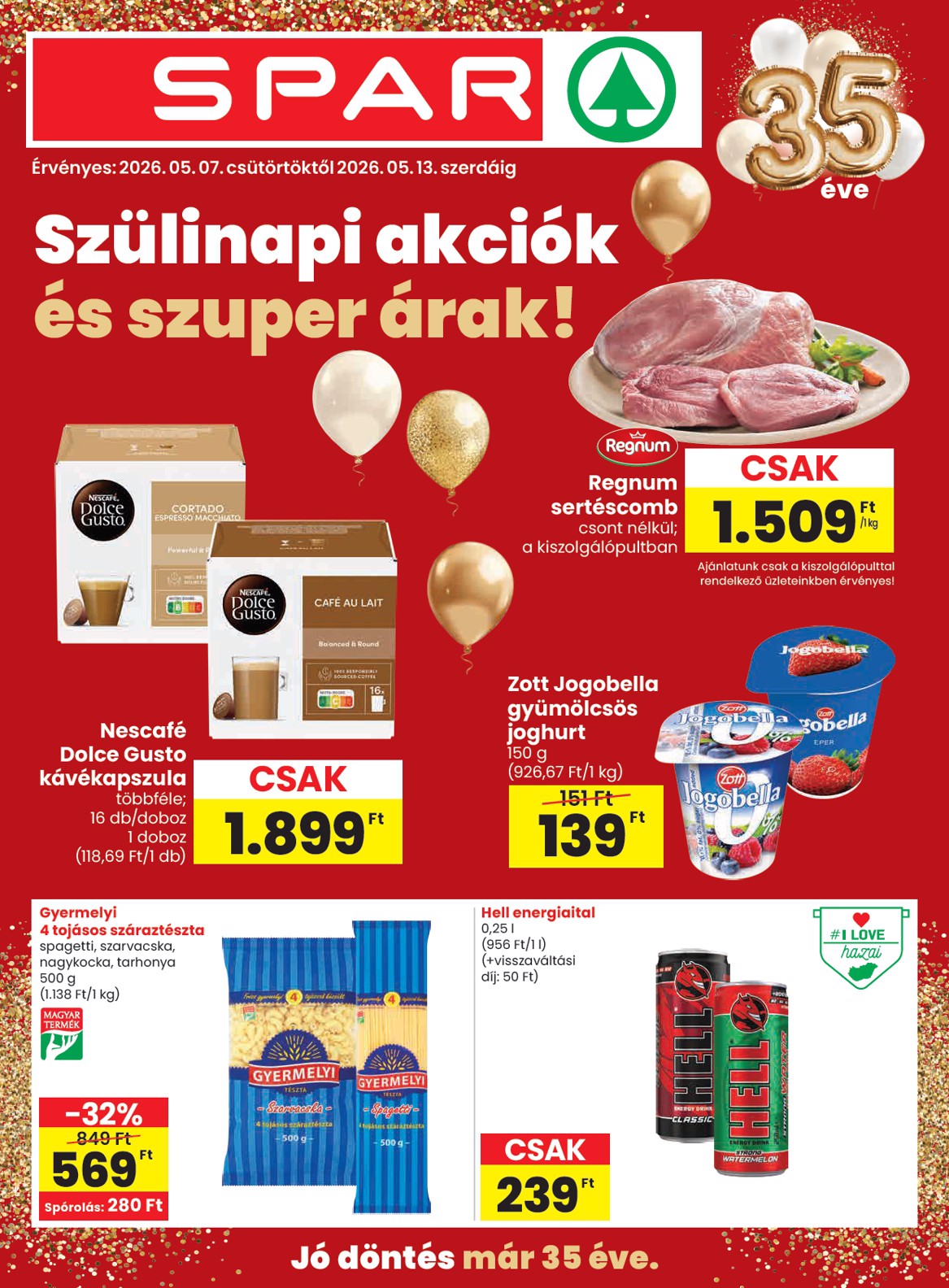 spar - SPAR - Balatonfüred üzletnyitás hirdetmény a következő hétre csütörtöktől 2026.05.07.-tól szerdától 2026.05.13.-ig