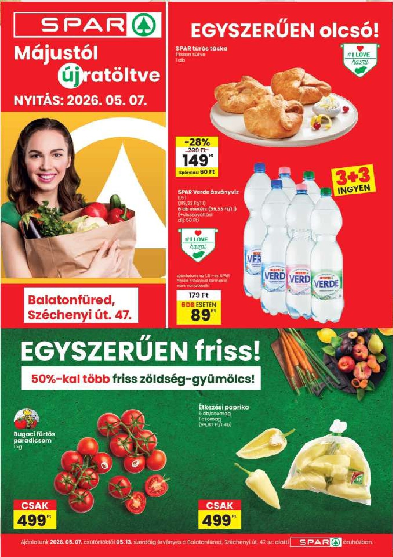 spar - Aktuális SPAR - Balatonfüred szórólap érvényes csütörtöktől 2026.05.07.-től szerdától 2026.05.13.-ig