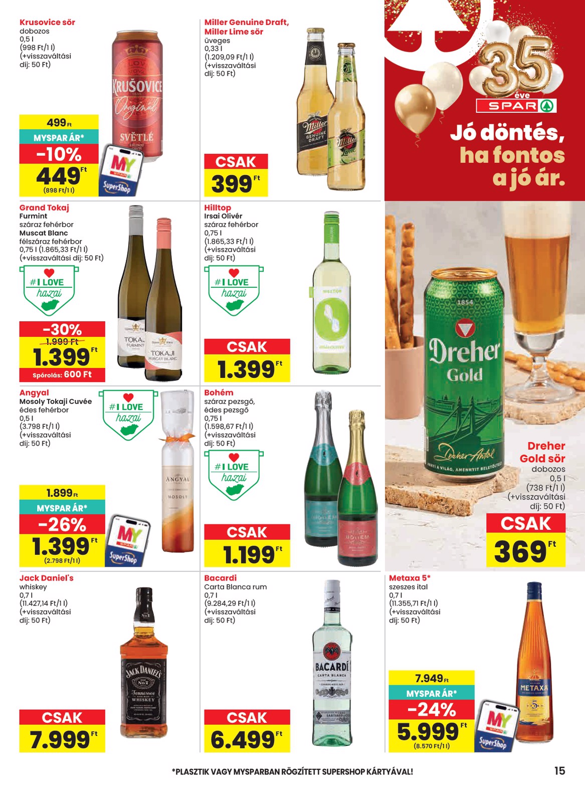 spar - SPAR hirdetmény a következő hétre csütörtöktől 2026.05.14.-tól szerdától 2026.05.20.-ig - page: 15