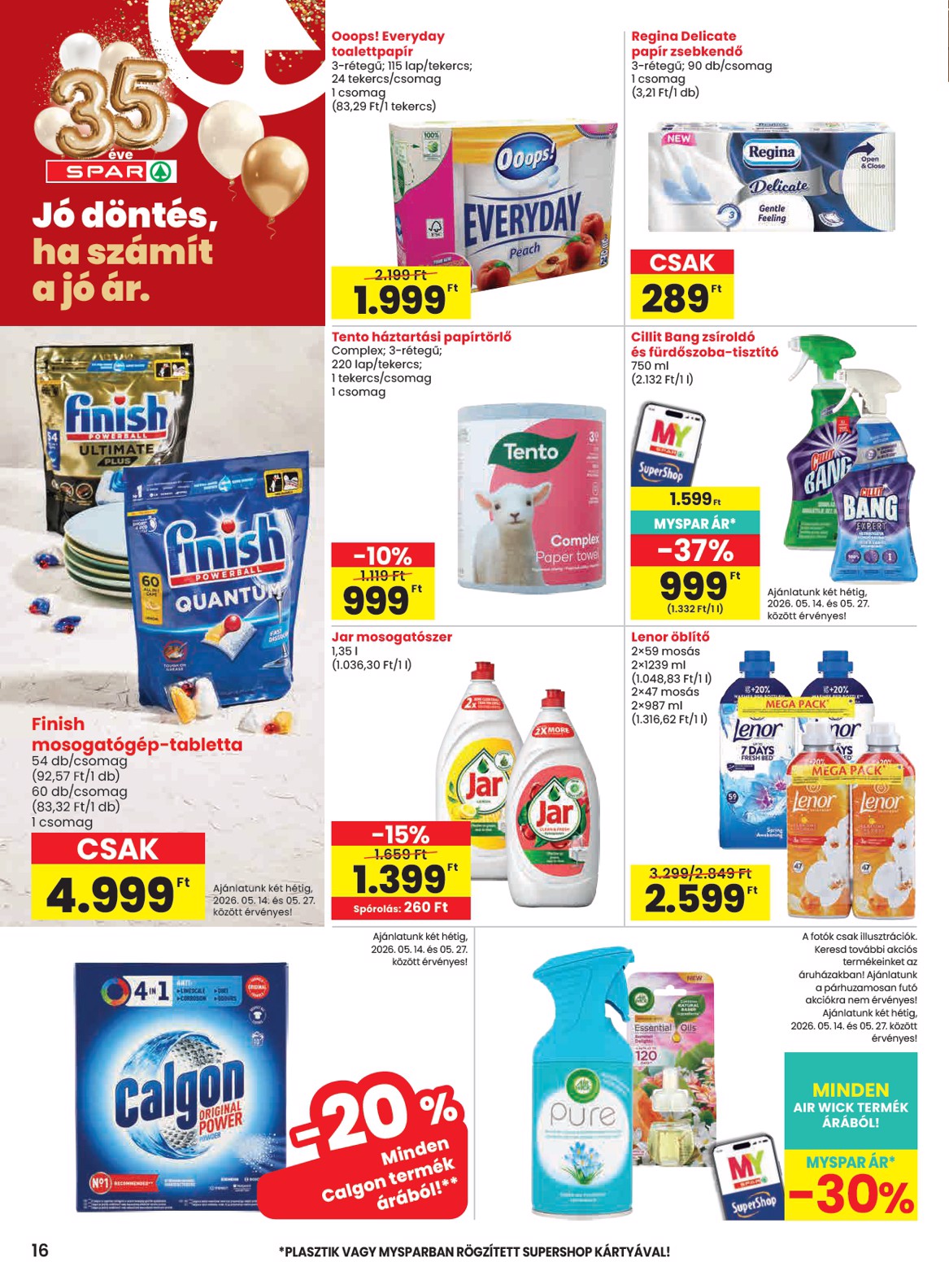 spar - SPAR hirdetmény a következő hétre csütörtöktől 2026.05.14.-tól szerdától 2026.05.20.-ig - page: 16