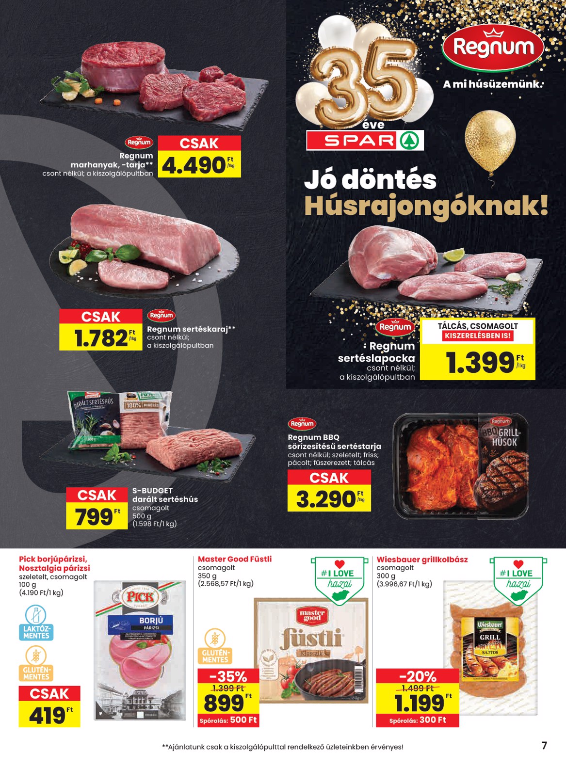 spar - SPAR hirdetmény a következő hétre csütörtöktől 2026.05.14.-tól szerdától 2026.05.20.-ig - page: 7
