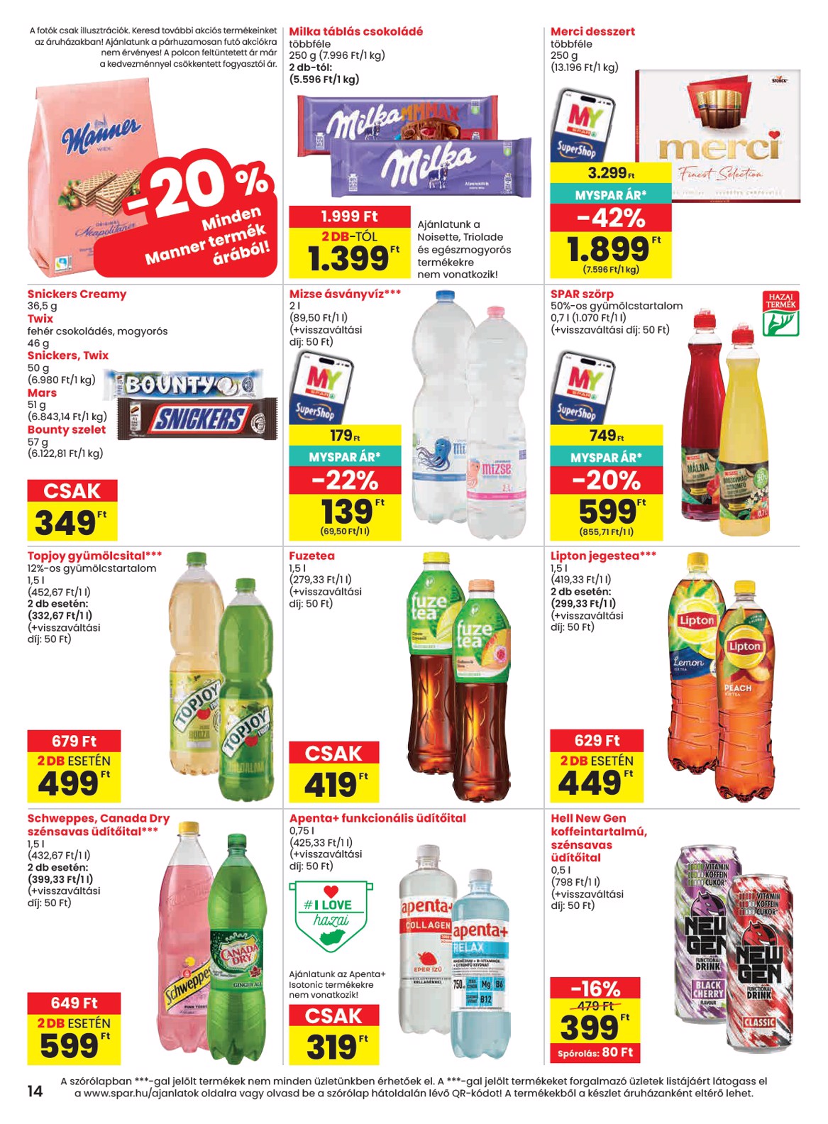 spar - SPAR hirdetmény a következő hétre csütörtöktől 2026.05.14.-tól szerdától 2026.05.20.-ig - page: 14
