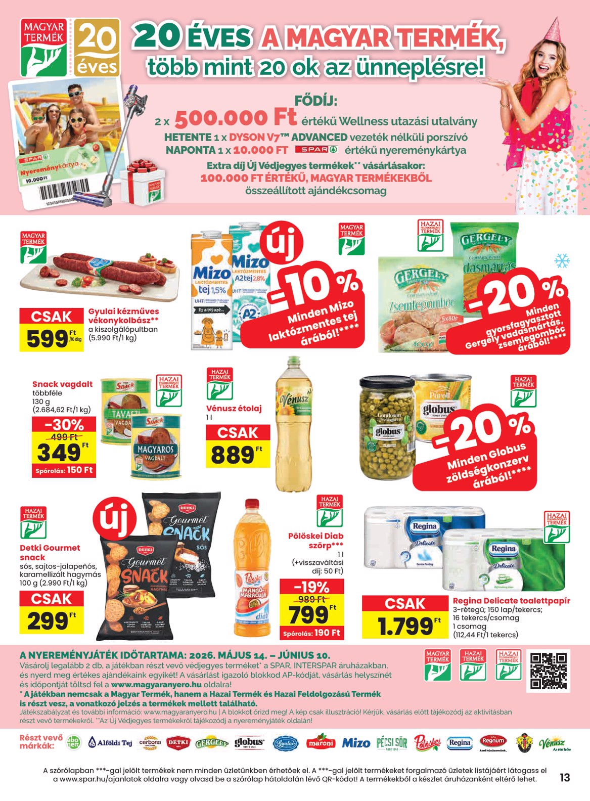 spar - SPAR hirdetmény a következő hétre csütörtöktől 2026.05.14.-tól szerdától 2026.05.20.-ig - page: 13