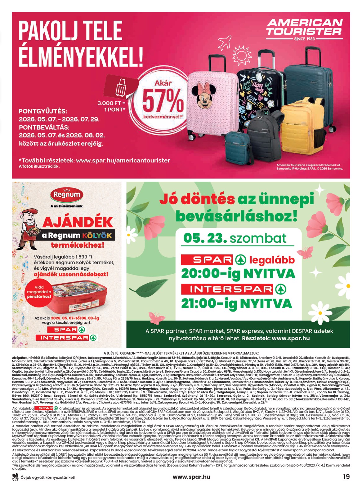 spar - SPAR hirdetmény a következő hétre csütörtöktől 2026.05.14.-tól szerdától 2026.05.20.-ig - page: 19