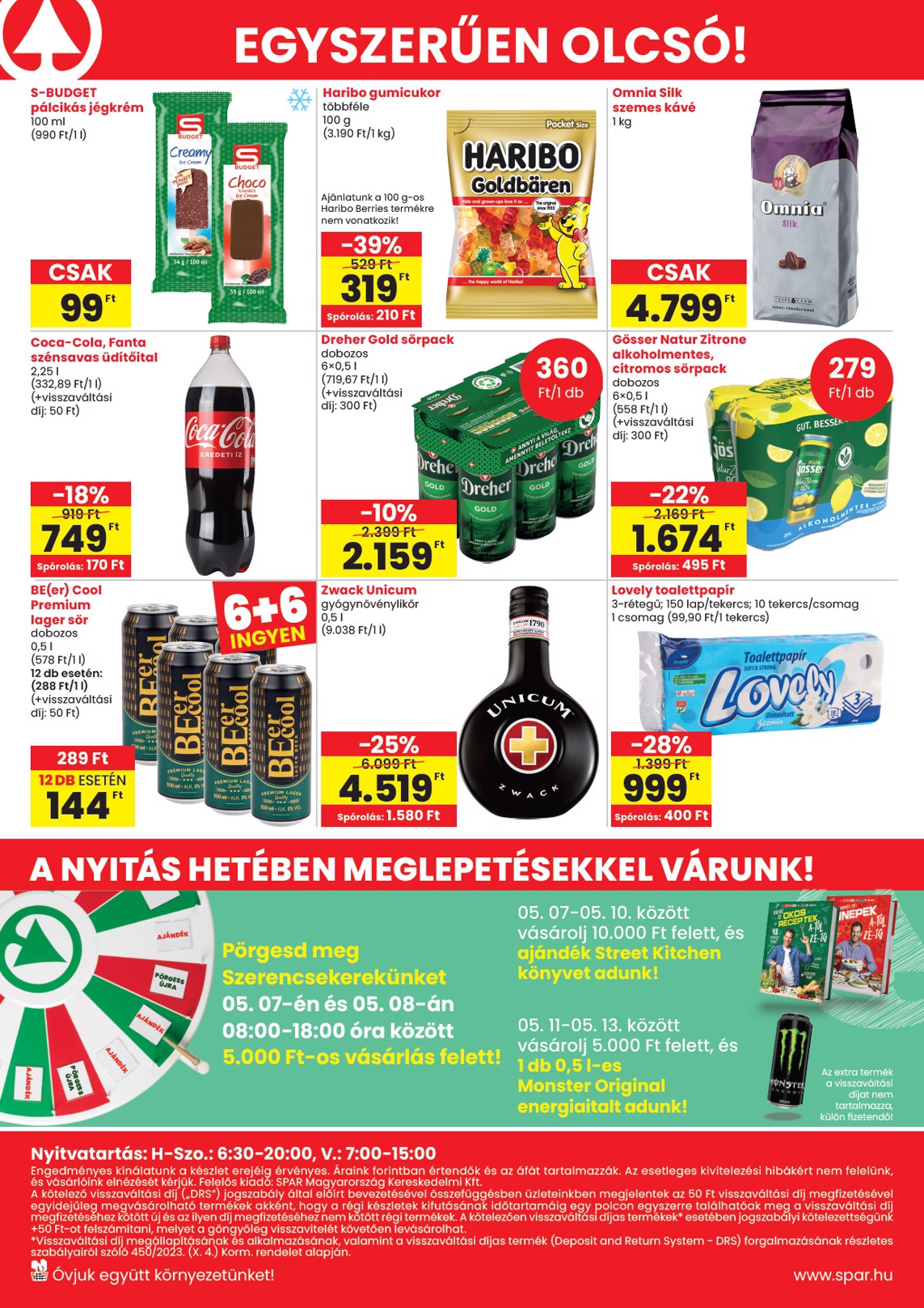 spar - Aktuális SPAR - Balatonfüred üzletnyitás szórólap érvényes csütörtöktől 2026.05.07.-től szerdától 2026.05.13.-ig - page: 4