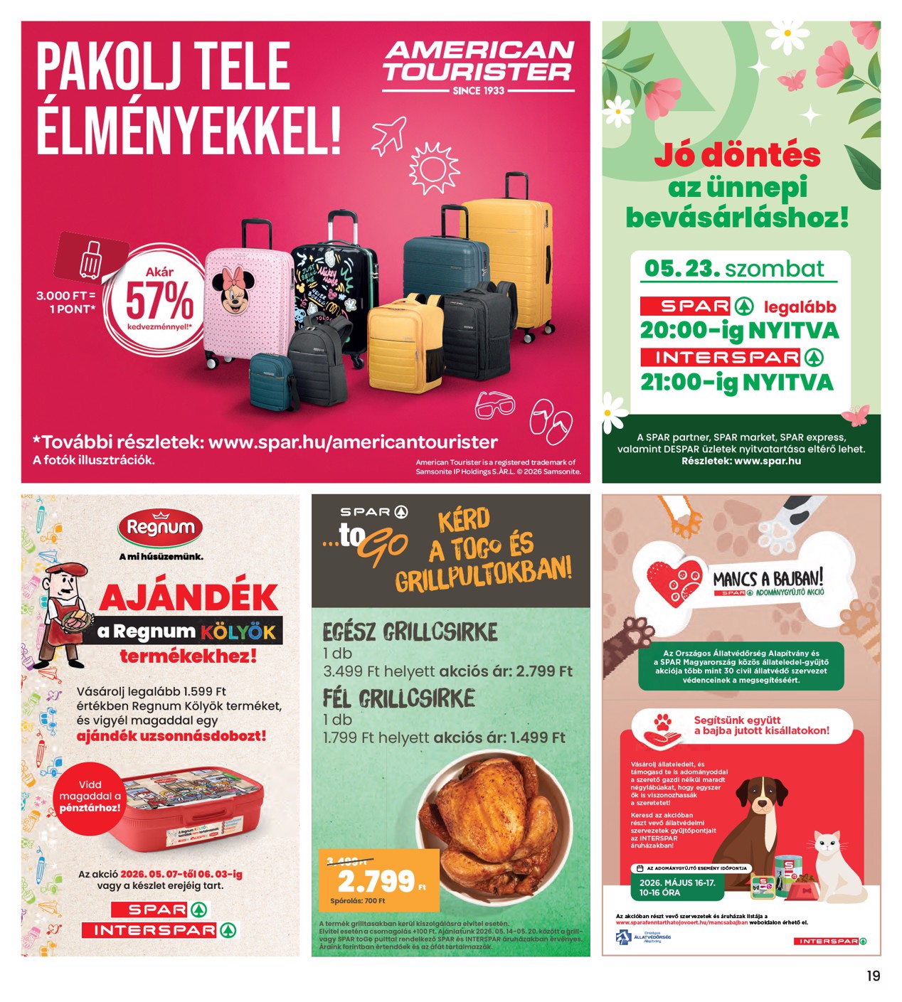 spar - INTERSPAR hirdetmény a következő hétre csütörtöktől 2026.05.14.-tól szerdától 2026.05.20.-ig - page: 19