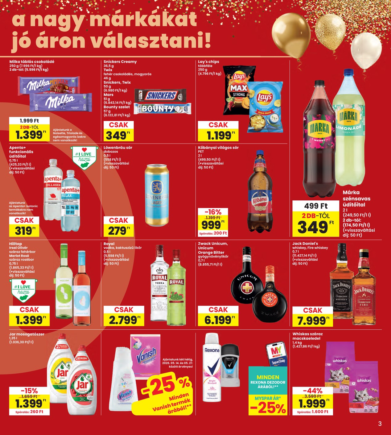 spar - INTERSPAR hirdetmény a következő hétre csütörtöktől 2026.05.14.-tól szerdától 2026.05.20.-ig - page: 3