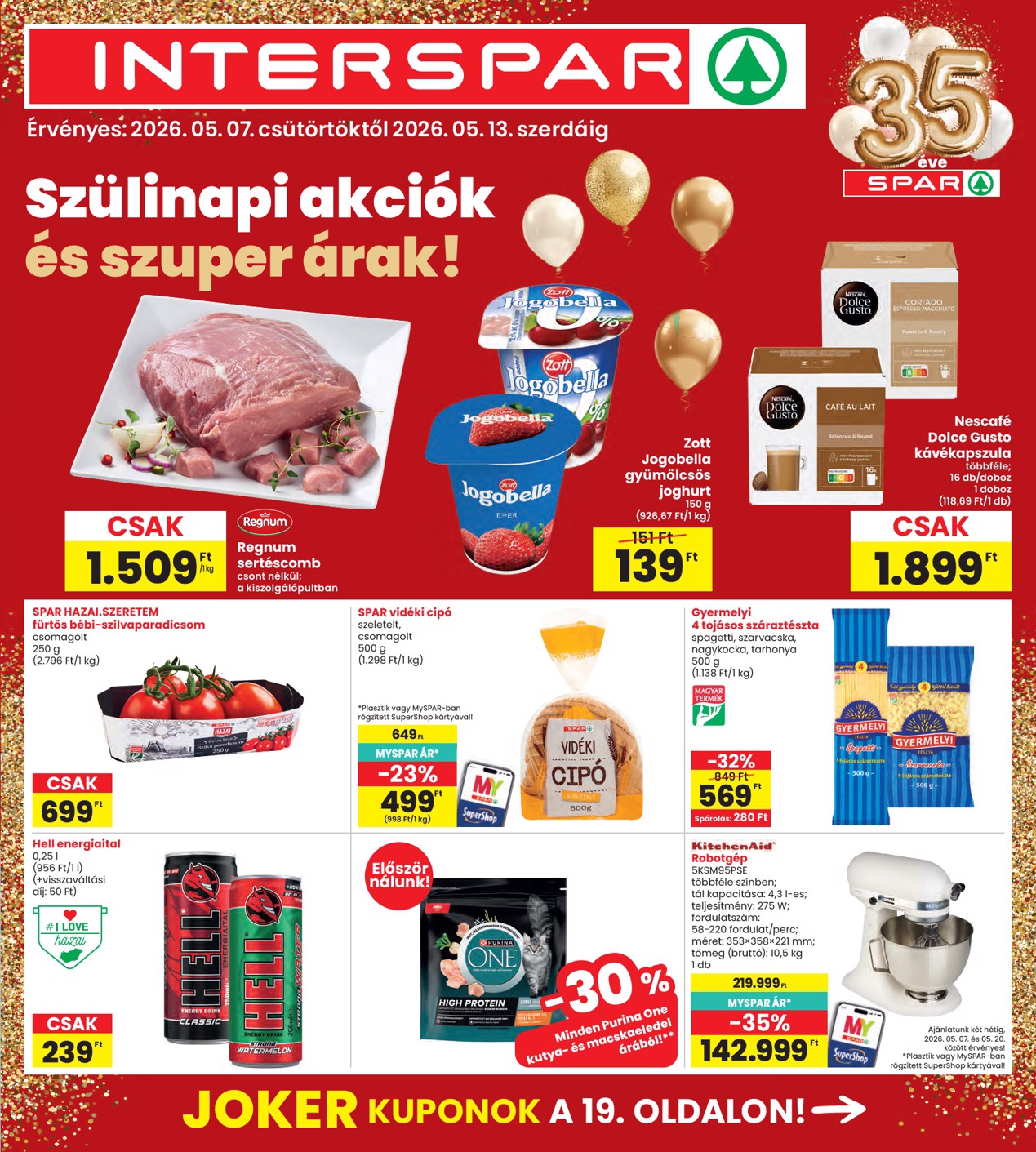 spar - Aktuális INTERSPAR szórólap érvényes csütörtöktől 2026.05.07.-től szerdától 2026.05.13.-ig - page: 1
