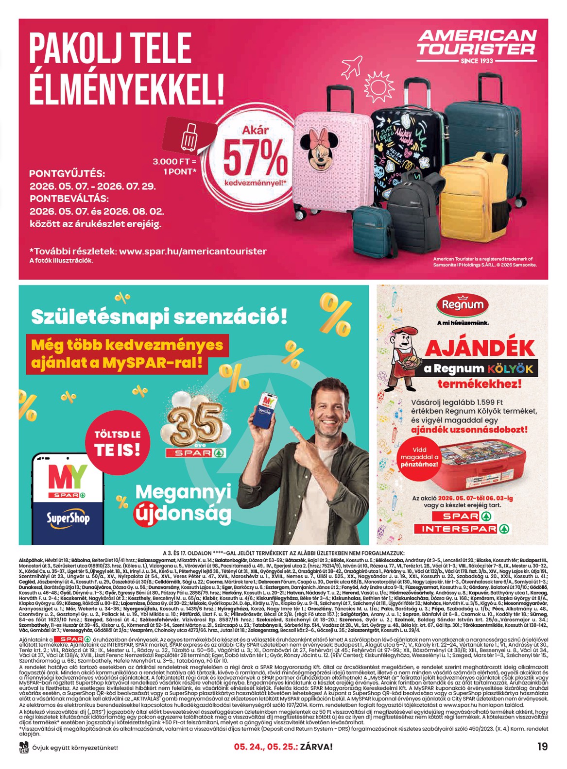spar - SPAR hirdetmény a következő hétre csütörtöktől 2026.05.21.-tól szerdától 2026.05.27.-ig - page: 19