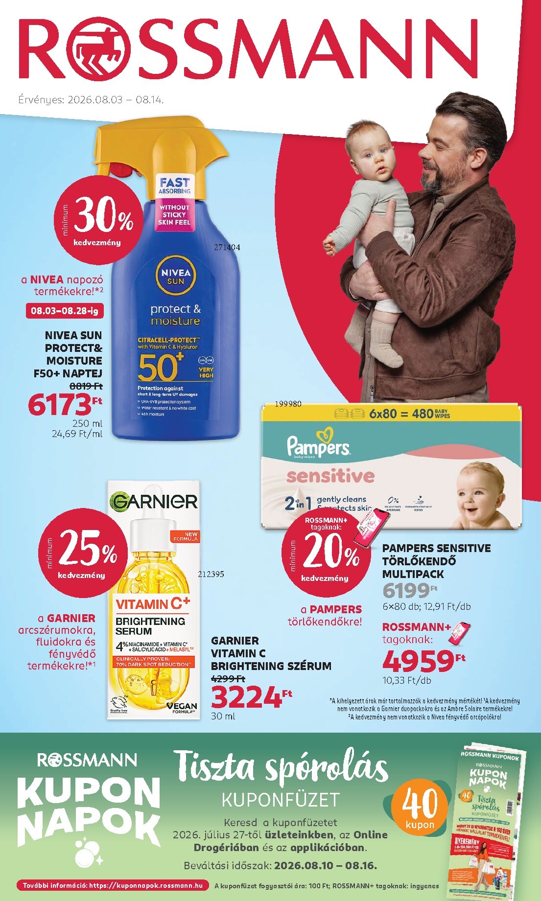 rossmann - Aktuális Rossmann szórólap érvényes hétfőtől 2026.08.03.-től péntektől 2026.08.14.-ig