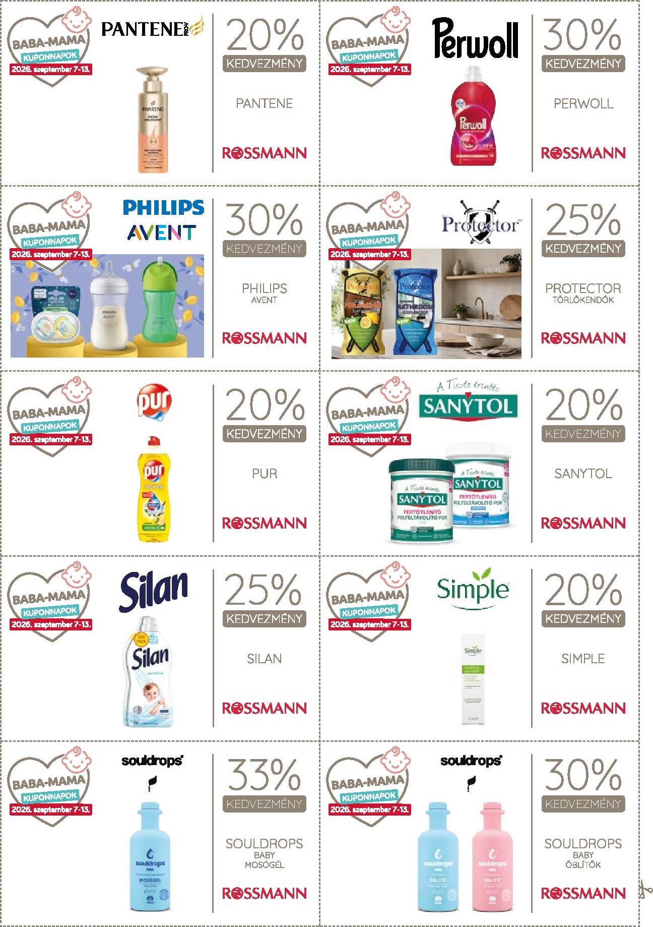 rossmann - Rossmann - Kupon magazin hirdetmény a következő hétre hétfőtől 2026.09.07.-tól vasárnaptól 2026.09.13.-ig - page: 32