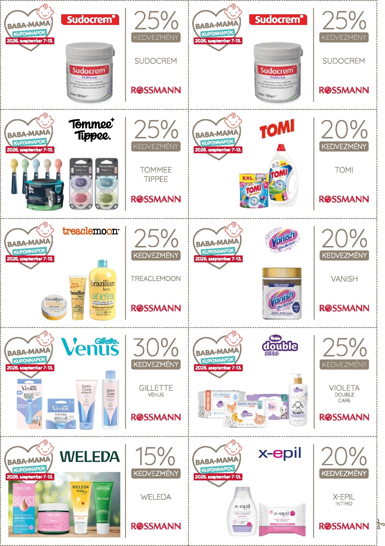 rossmann - Rossmann - Kupon magazin hirdetmény a következő hétre hétfőtől 2026.09.07.-tól vasárnaptól 2026.09.13.-ig - page: 36