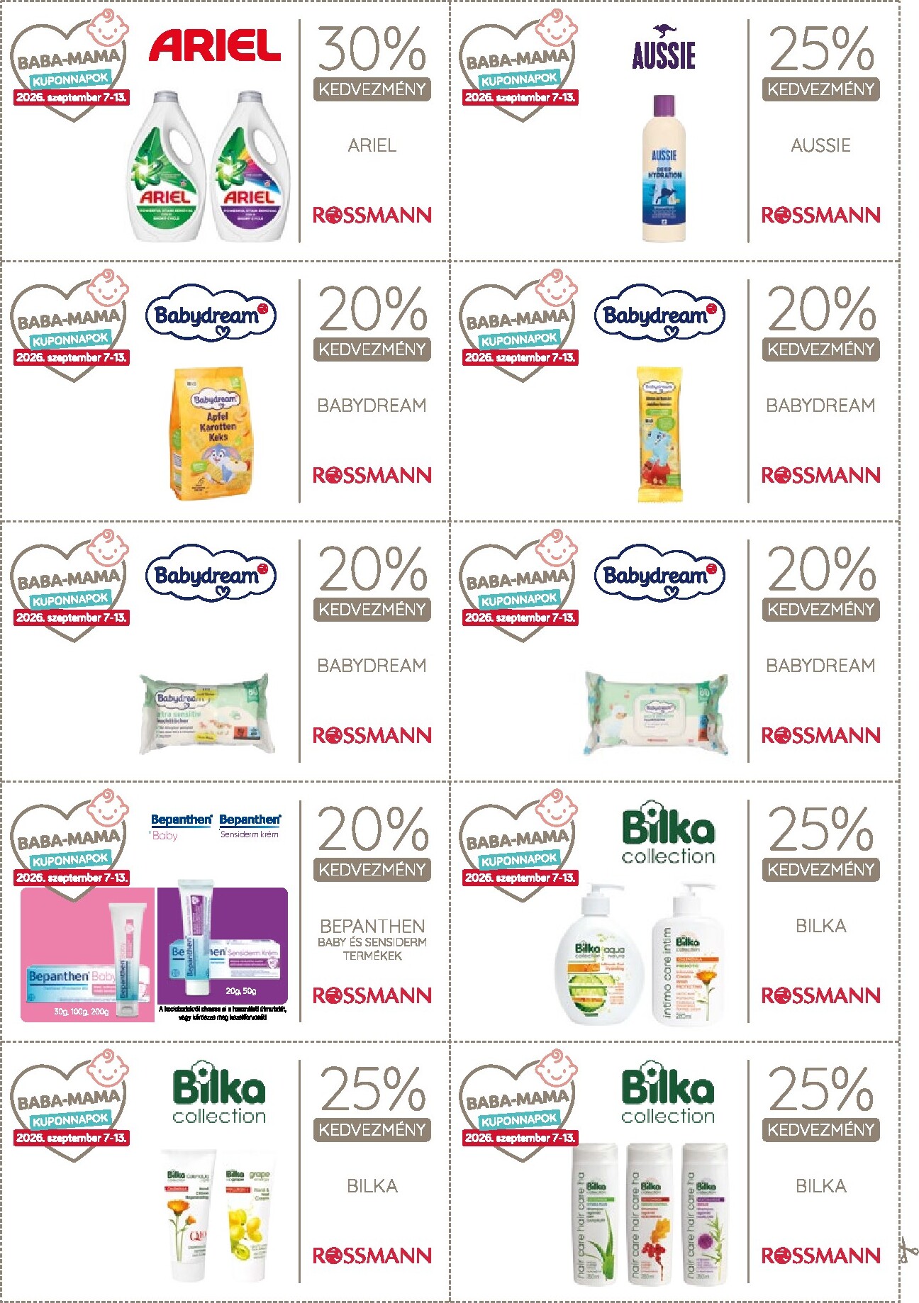 rossmann - Rossmann - Kupon magazin hirdetmény a következő hétre hétfőtől 2026.09.07.-tól vasárnaptól 2026.09.13.-ig - page: 8