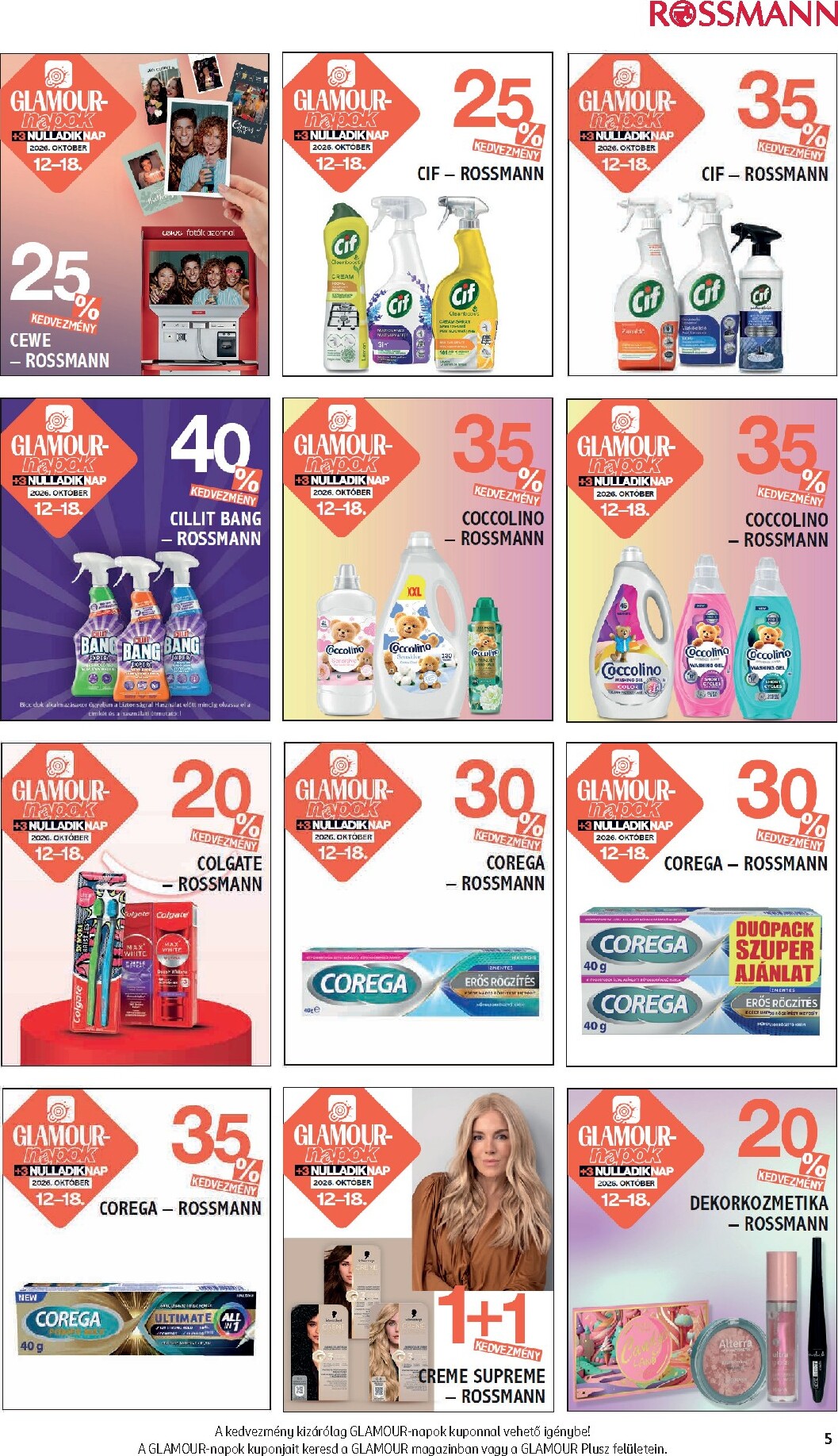 rossmann - Rossmann - Glamour-napok hirdetmény a következő hétre hétfőtől 2026.10.12.-tól vasárnaptól 2026.10.18.-ig - page: 5