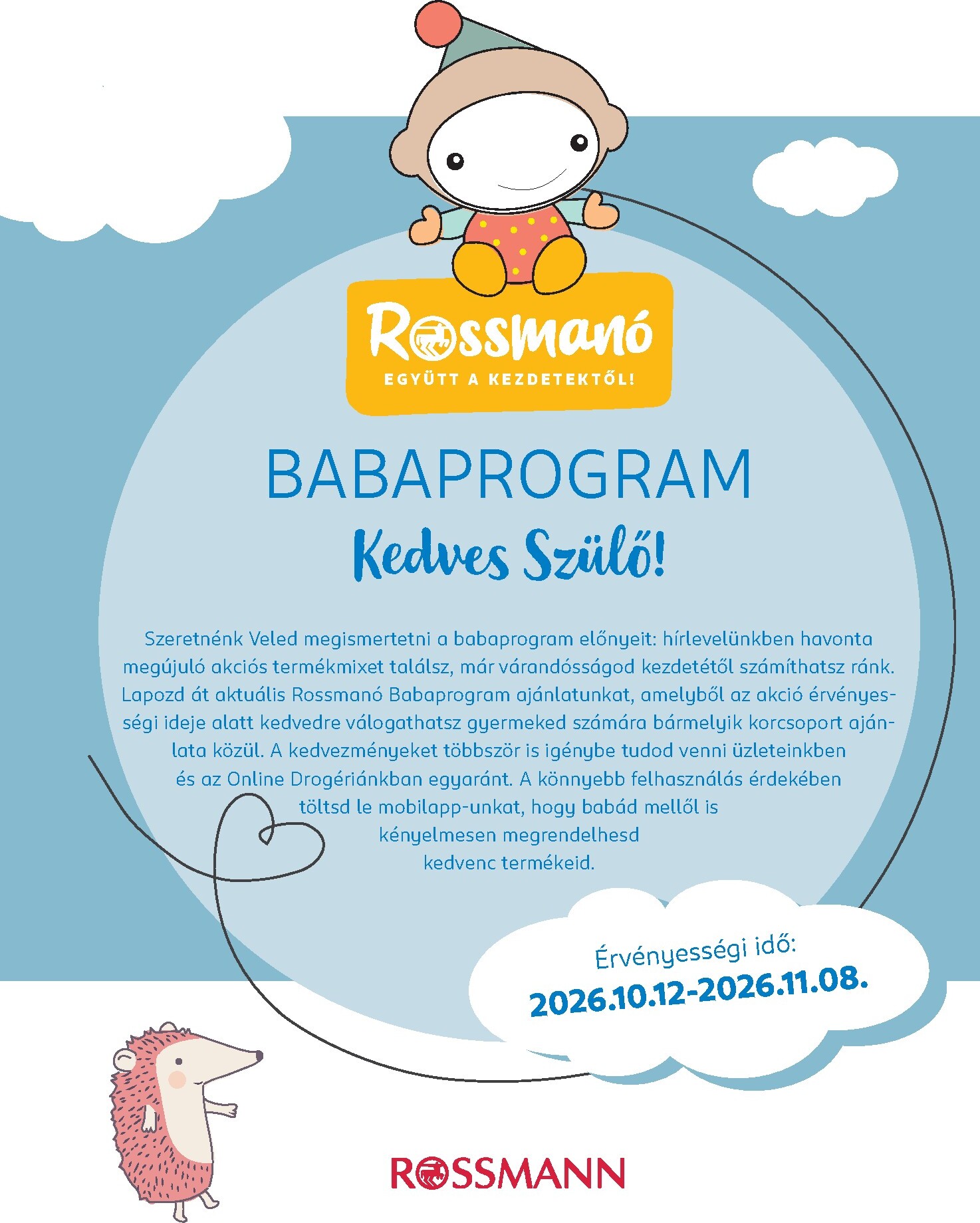rossmann - Rossmann - Babaprogram hirdetmény a következő hétre hétfőtől 2026.10.12.-tól vasárnaptól 2026.11.08.-ig