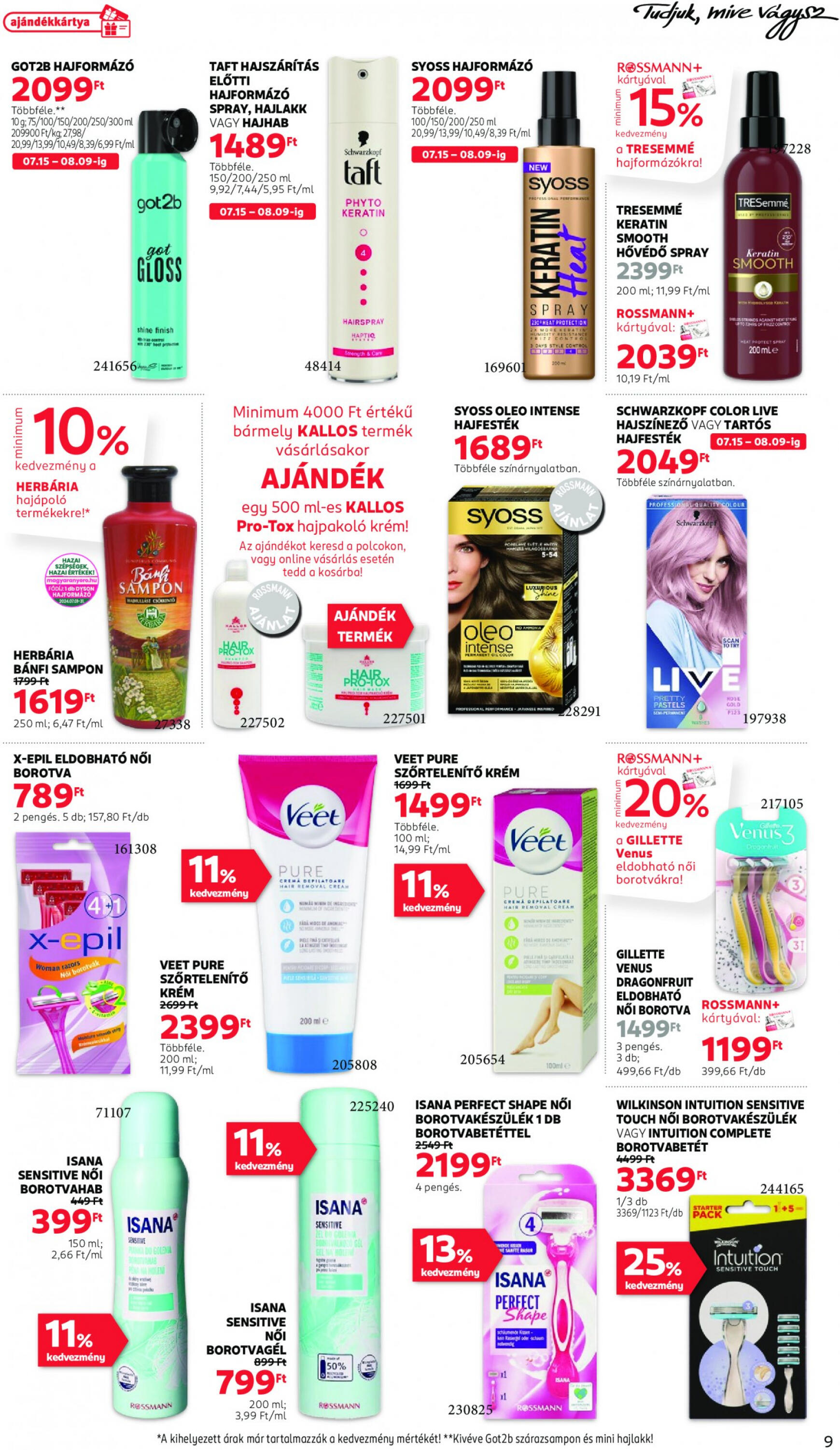 rossmann - Aktuális újság Rossmann 07.15. - 07.26. - page: 9