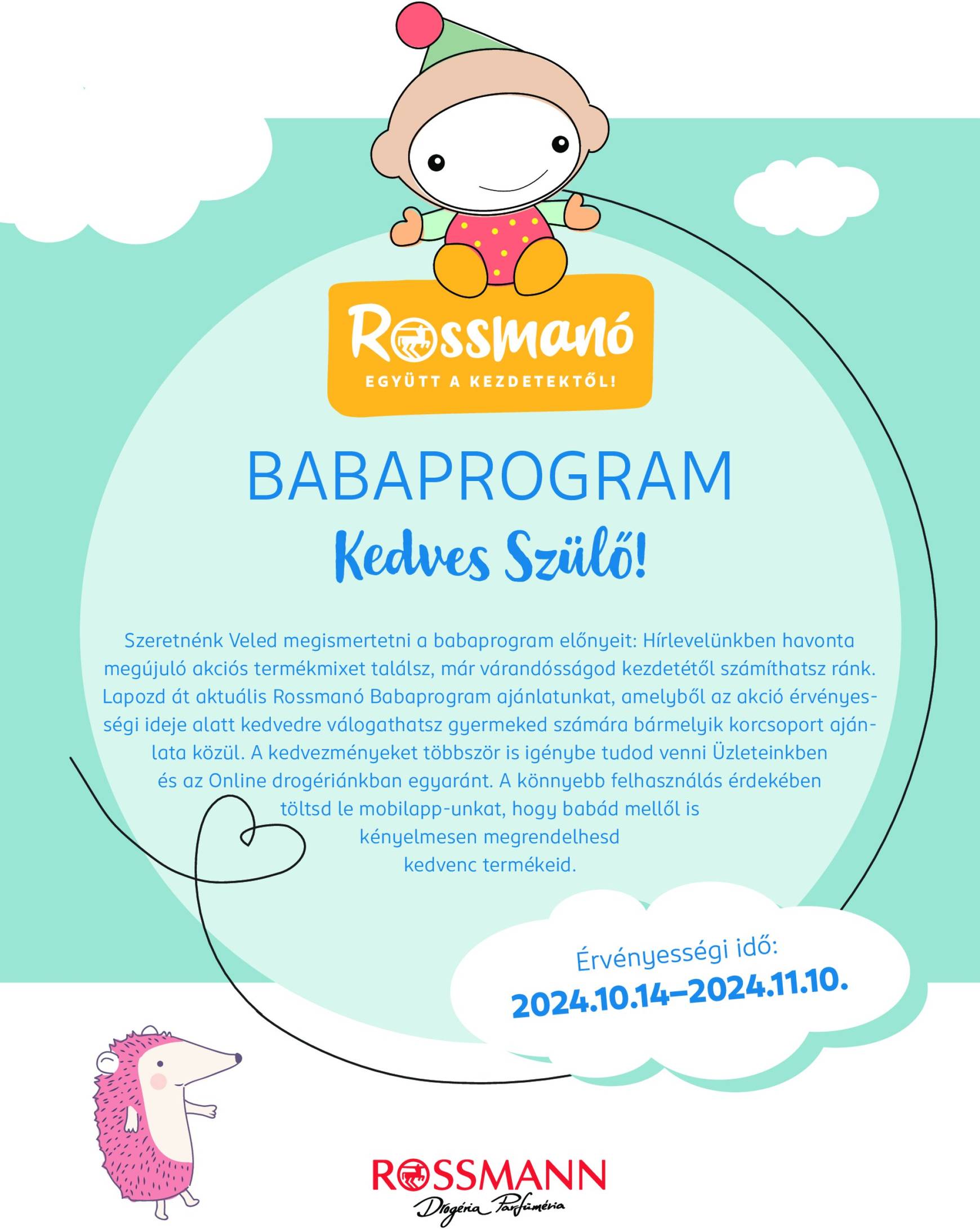 rossmann - Rossmann - Babaprogram akciós újság, érvényes 10.14. - 11.10.