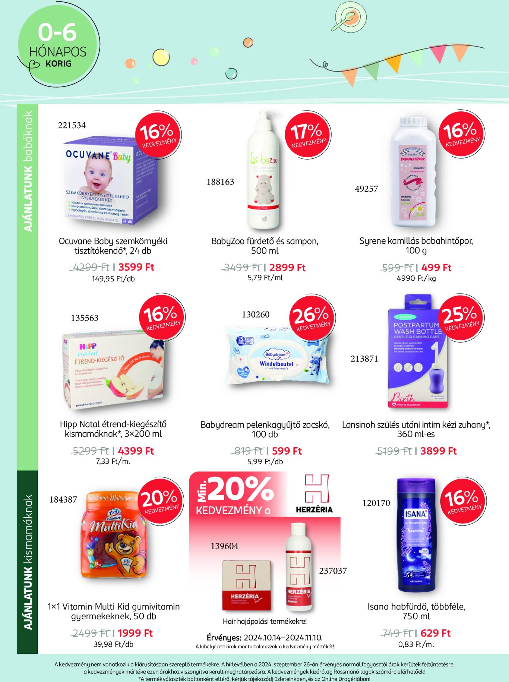 rossmann - Rossmann - Babaprogram akciós újság, érvényes 10.14. - 11.10. - page: 6