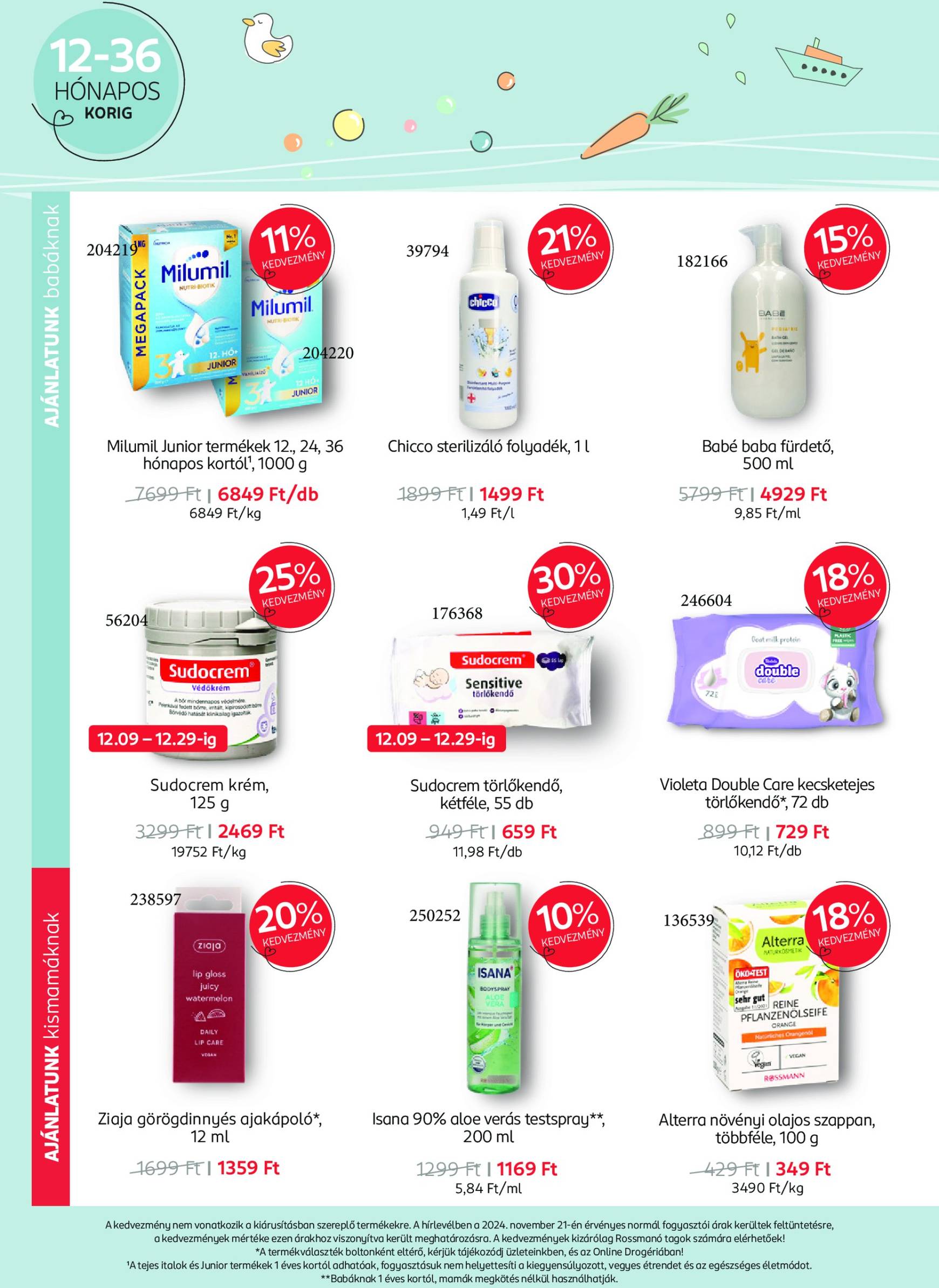 rossmann - Rossmann - Babaprogram akciós újság, érvényes 12.09. - 01.05. - page: 8