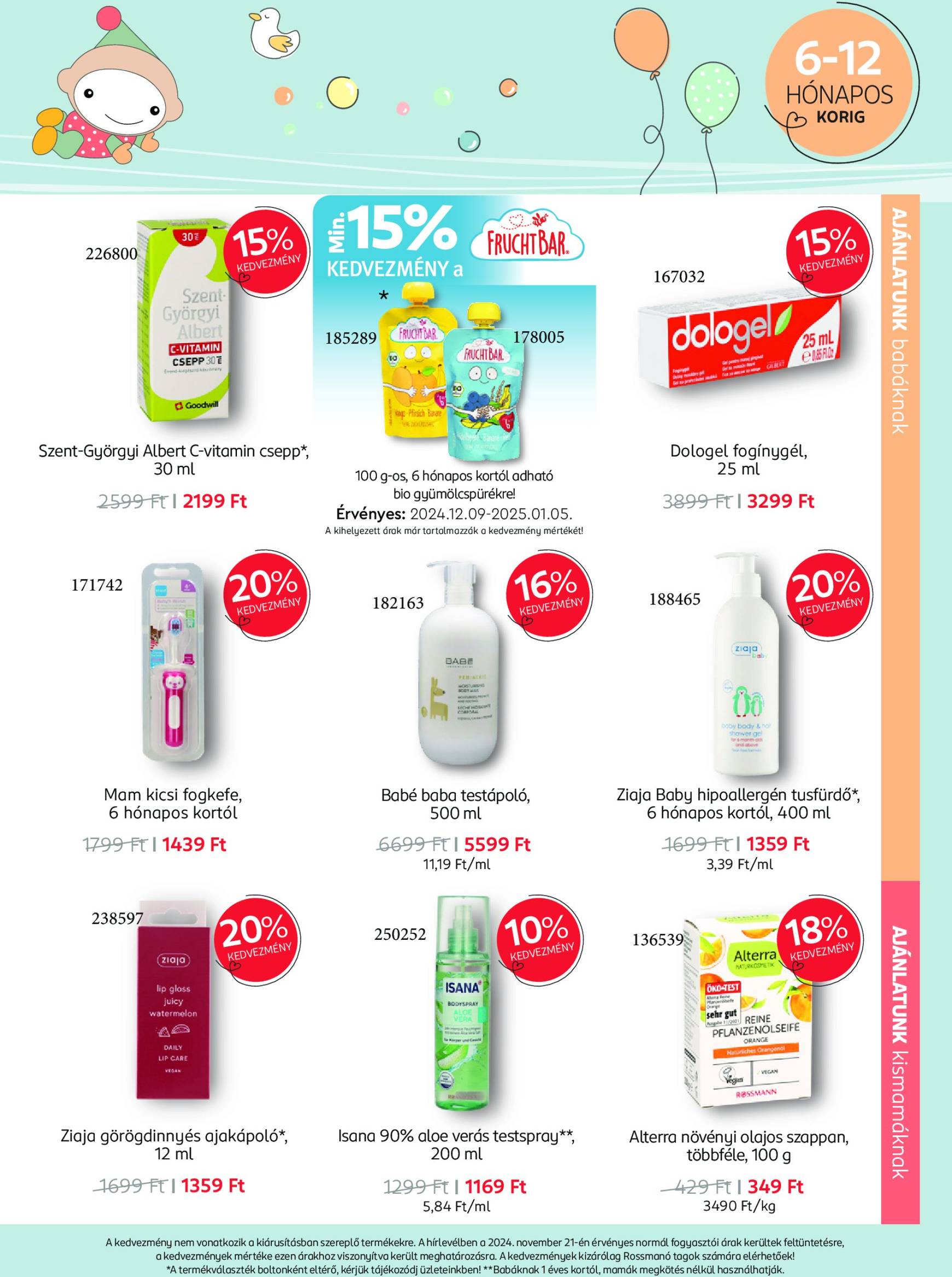 rossmann - Rossmann - Babaprogram akciós újság, érvényes 12.09. - 01.05. - page: 7