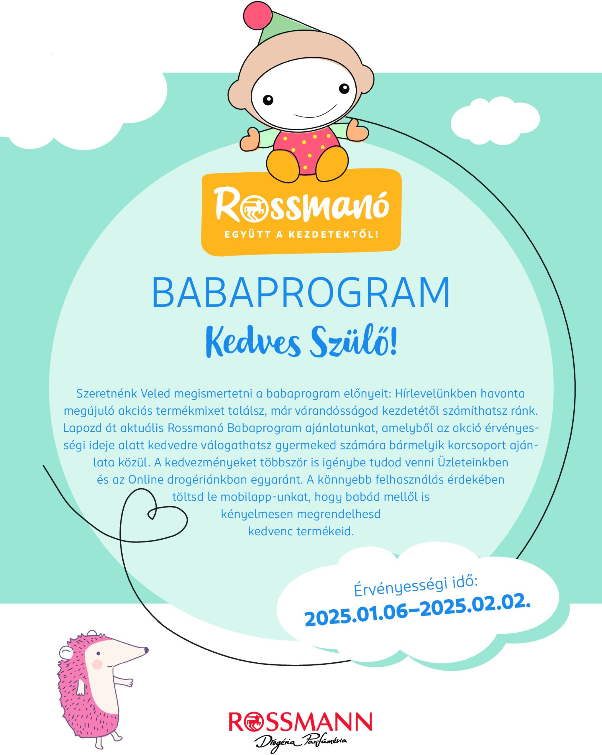 rossmann - Rossmann - BabaProgram akciós újság, érvényes 01.06. - 02.02.