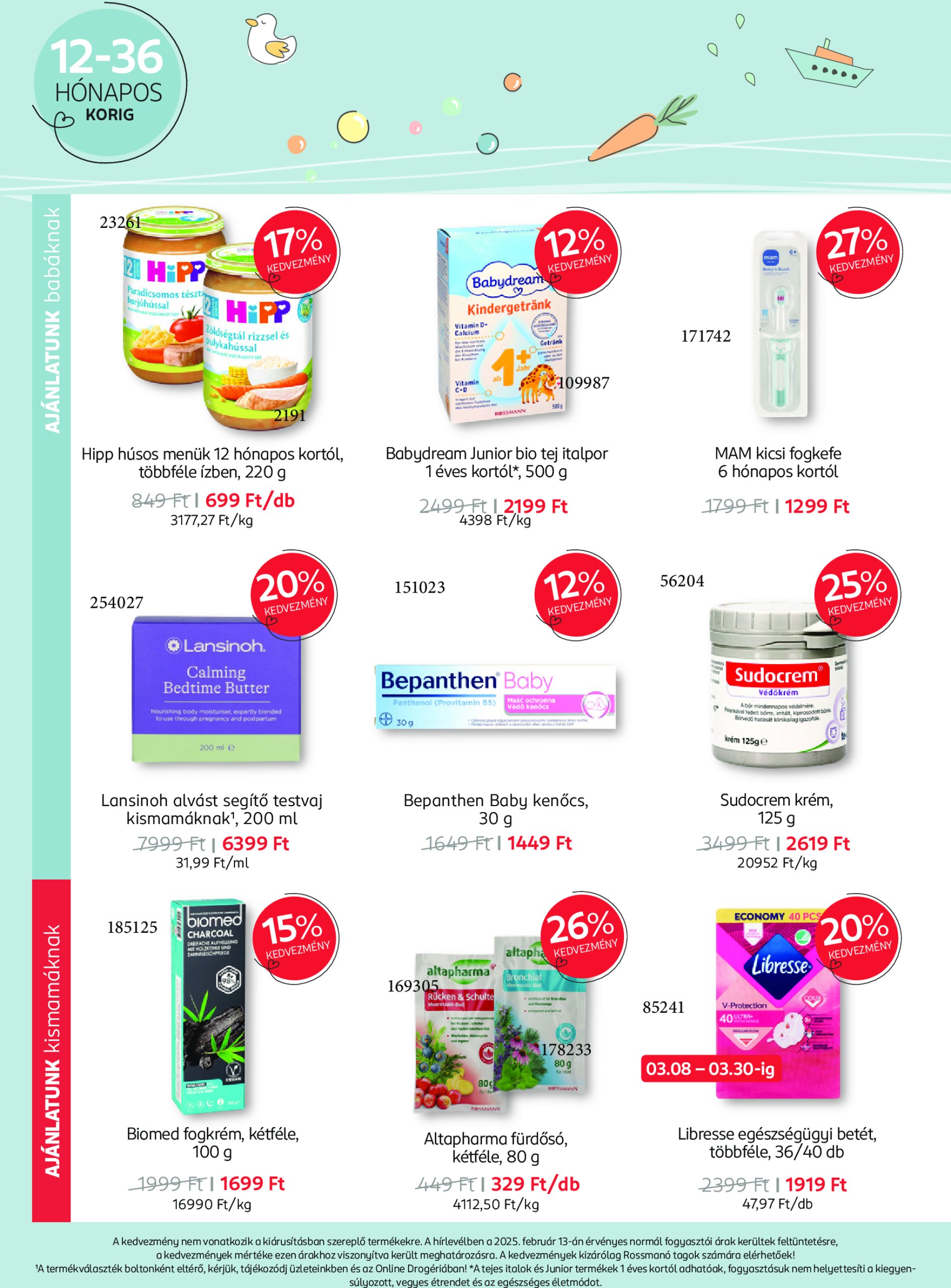 rossmann - Rossmann - Babaprogram akciós újság, érvényes 03.03. - 03.30. - page: 8